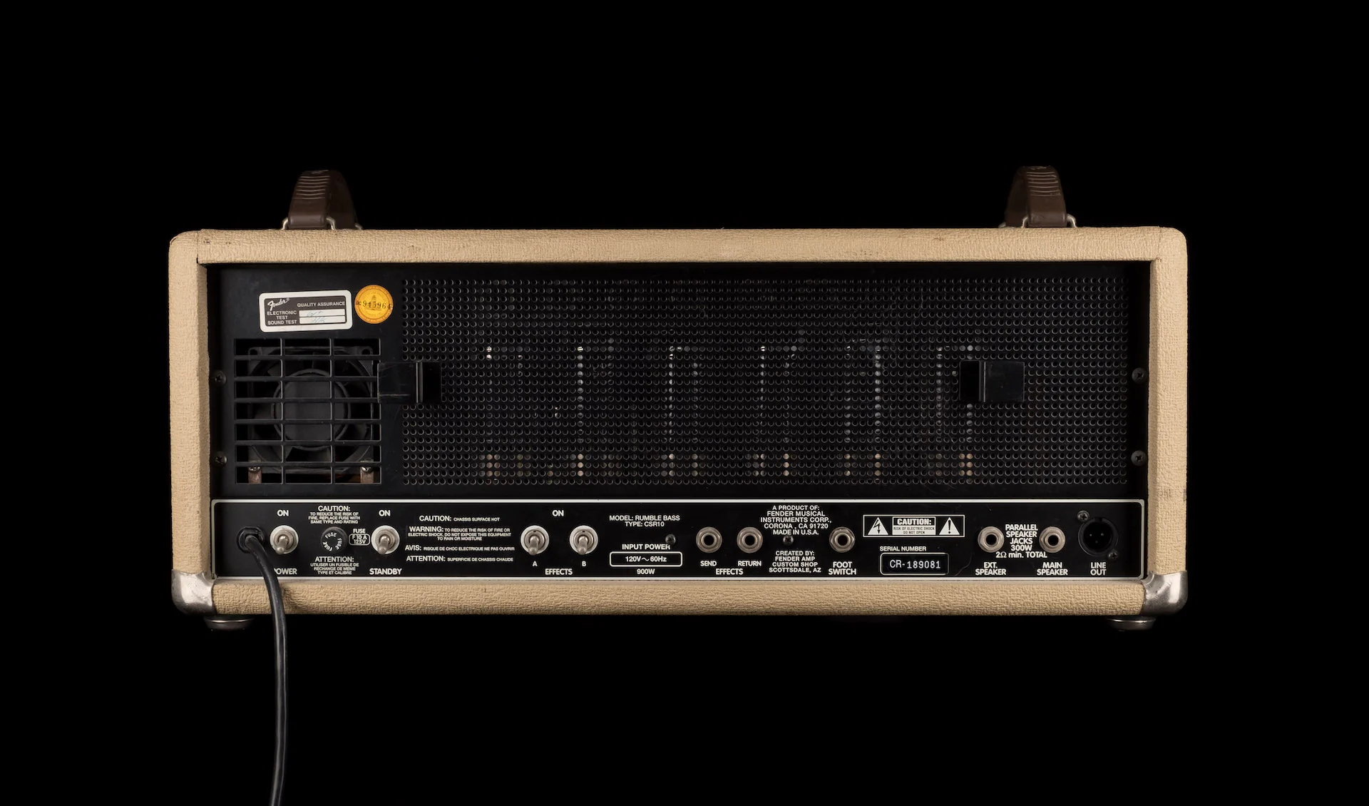 Pre Owned Fender Custom Shop Rumble 300 Watt Tube Bass Guitar Head - Image 8