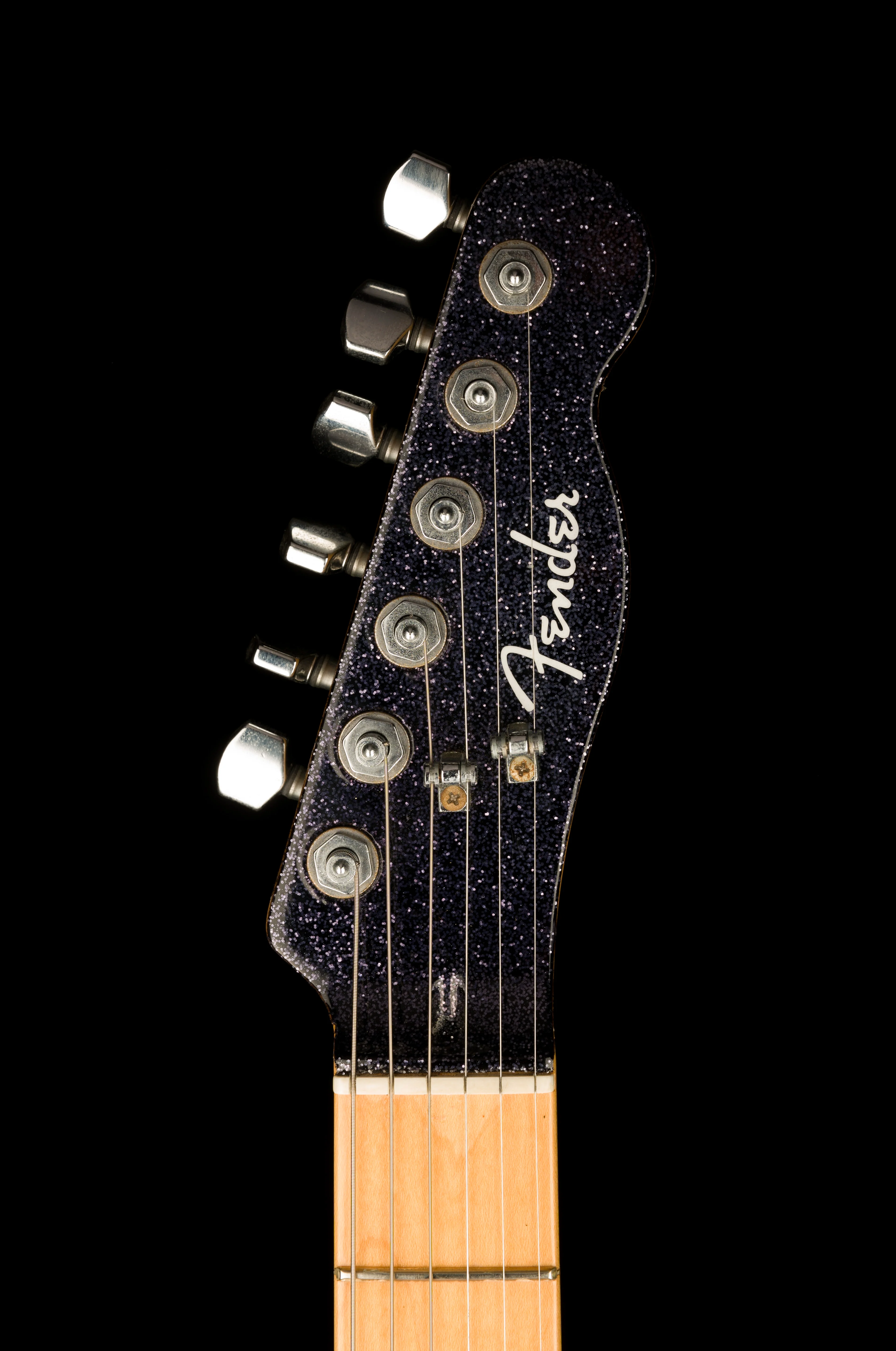 Pre Owned Fender Customized USA Telecaster with Bigsby Black Sparkle With Case - Image 12