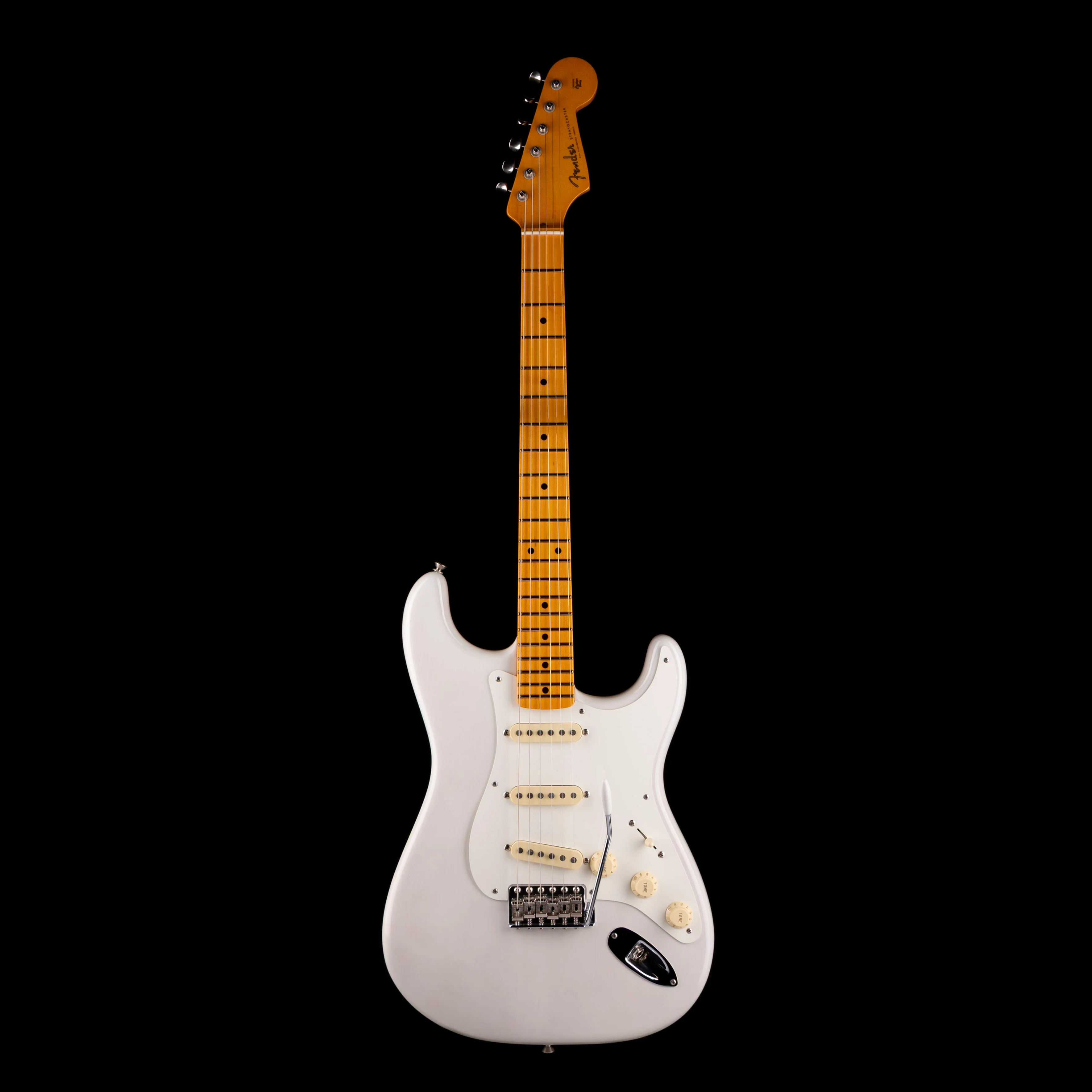 Pre Owned Fender Eric Johnson Stratocaster Maple White Blonde with OHSC - Image 2