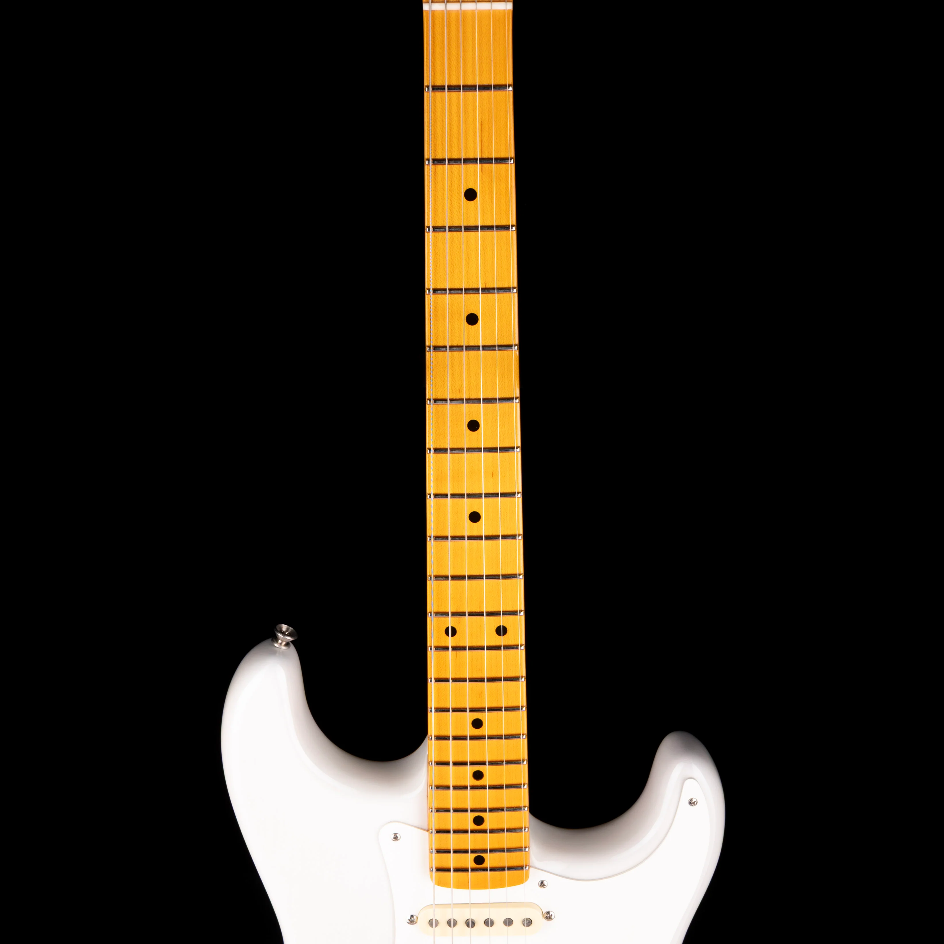 Pre Owned Fender Eric Johnson Stratocaster Maple White Blonde with OHSC - Image 7