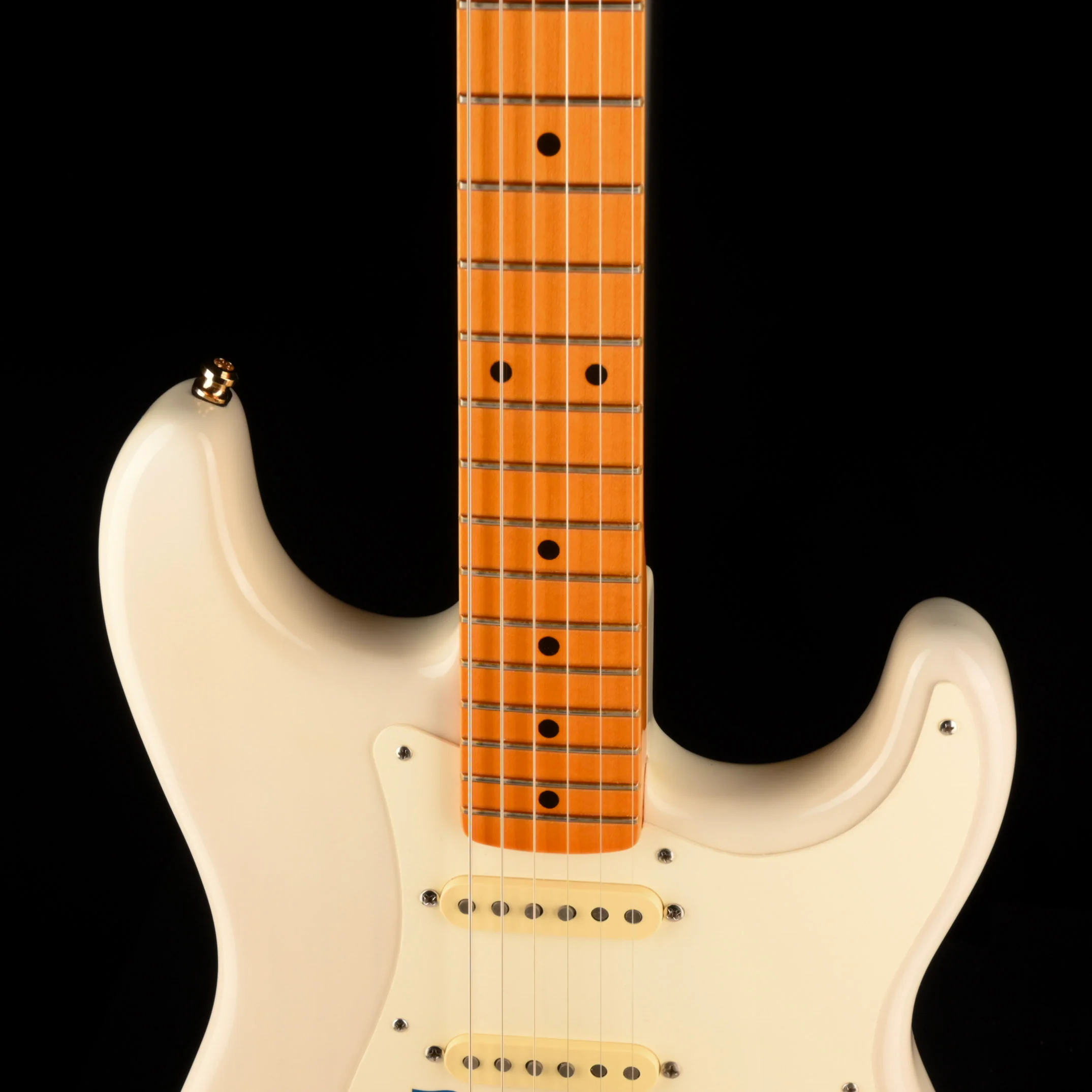 Pre Owned Fender Eric Johnson Stratocaster White Blonde Modified With Case - Image 3