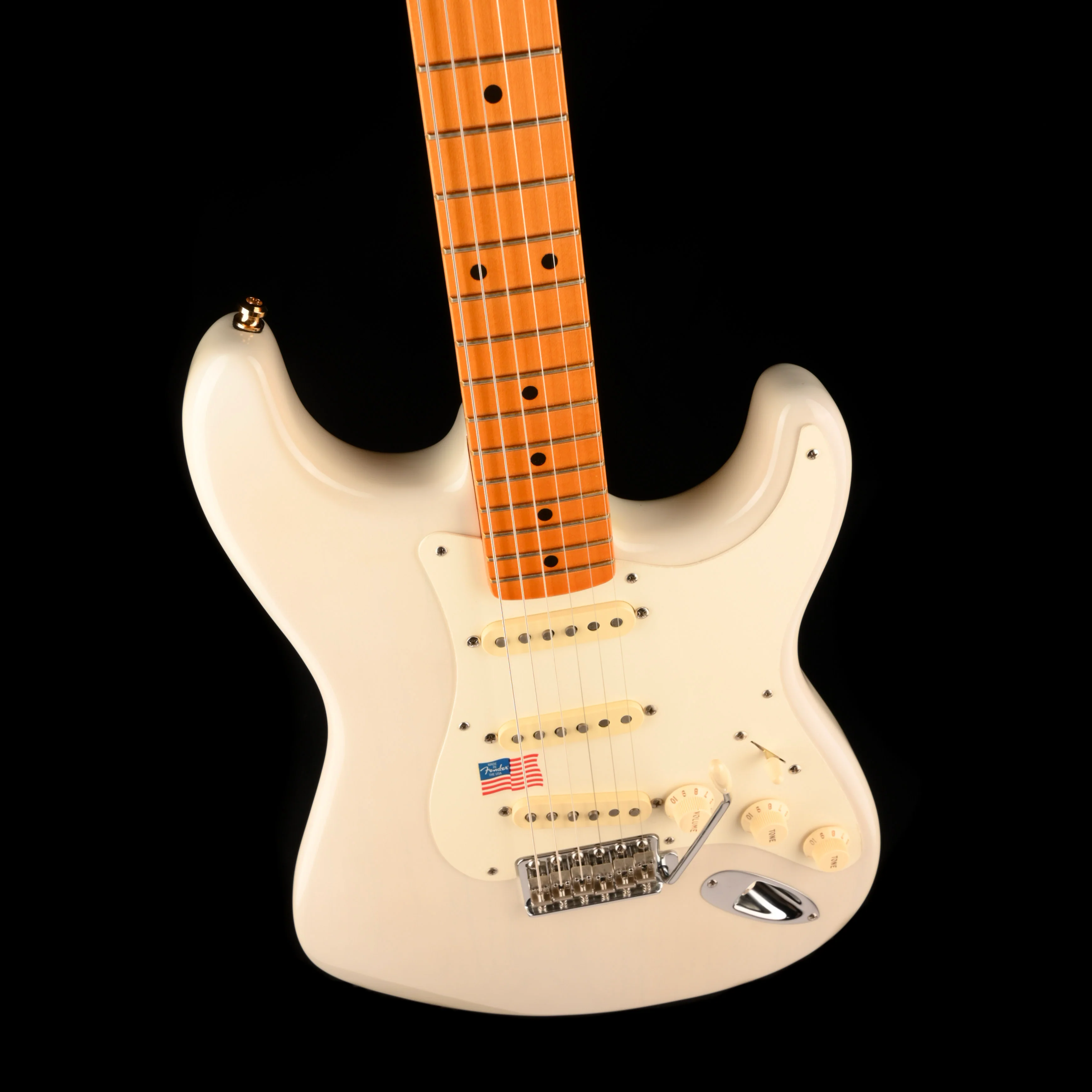 Pre Owned Fender Eric Johnson Stratocaster White Blonde Modified With Case - Image 4