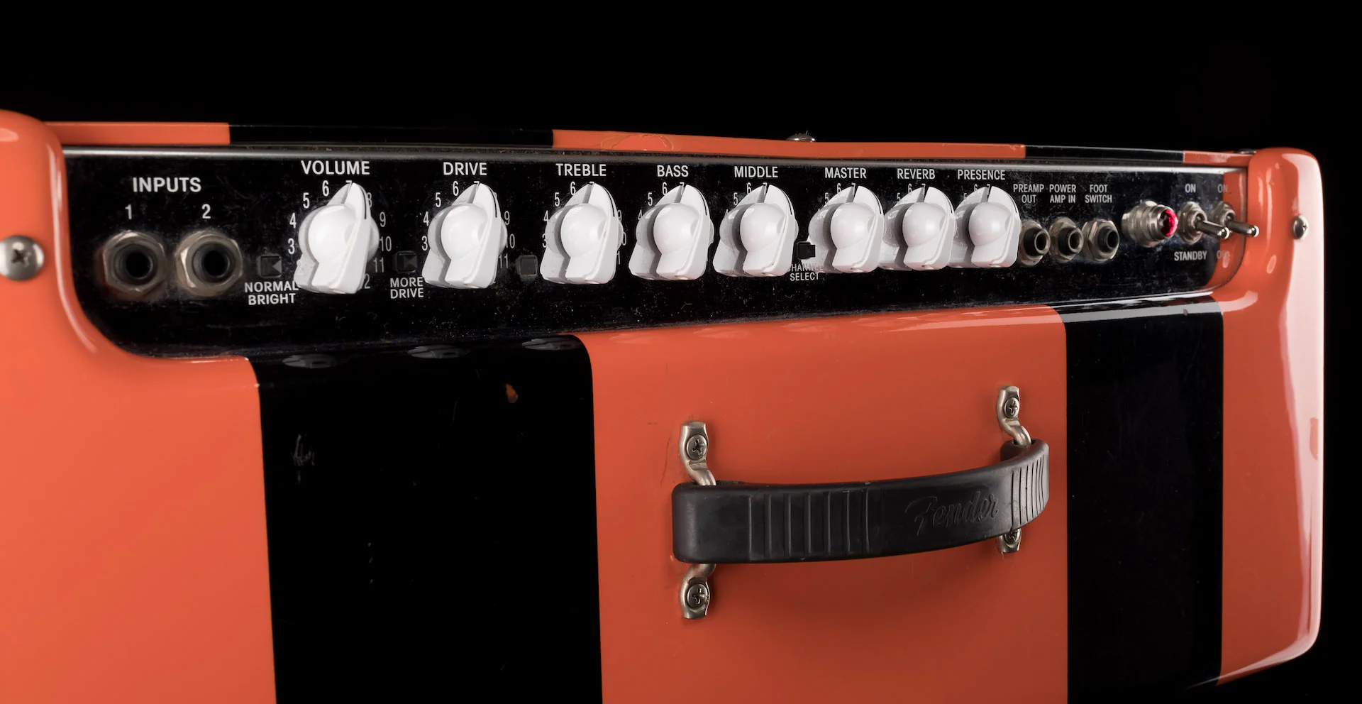 Pre Owned Fender HRDX Hot Rod Deluxe Limited Edition Orange & Black Tube Guitar Amp Combo - Image 21