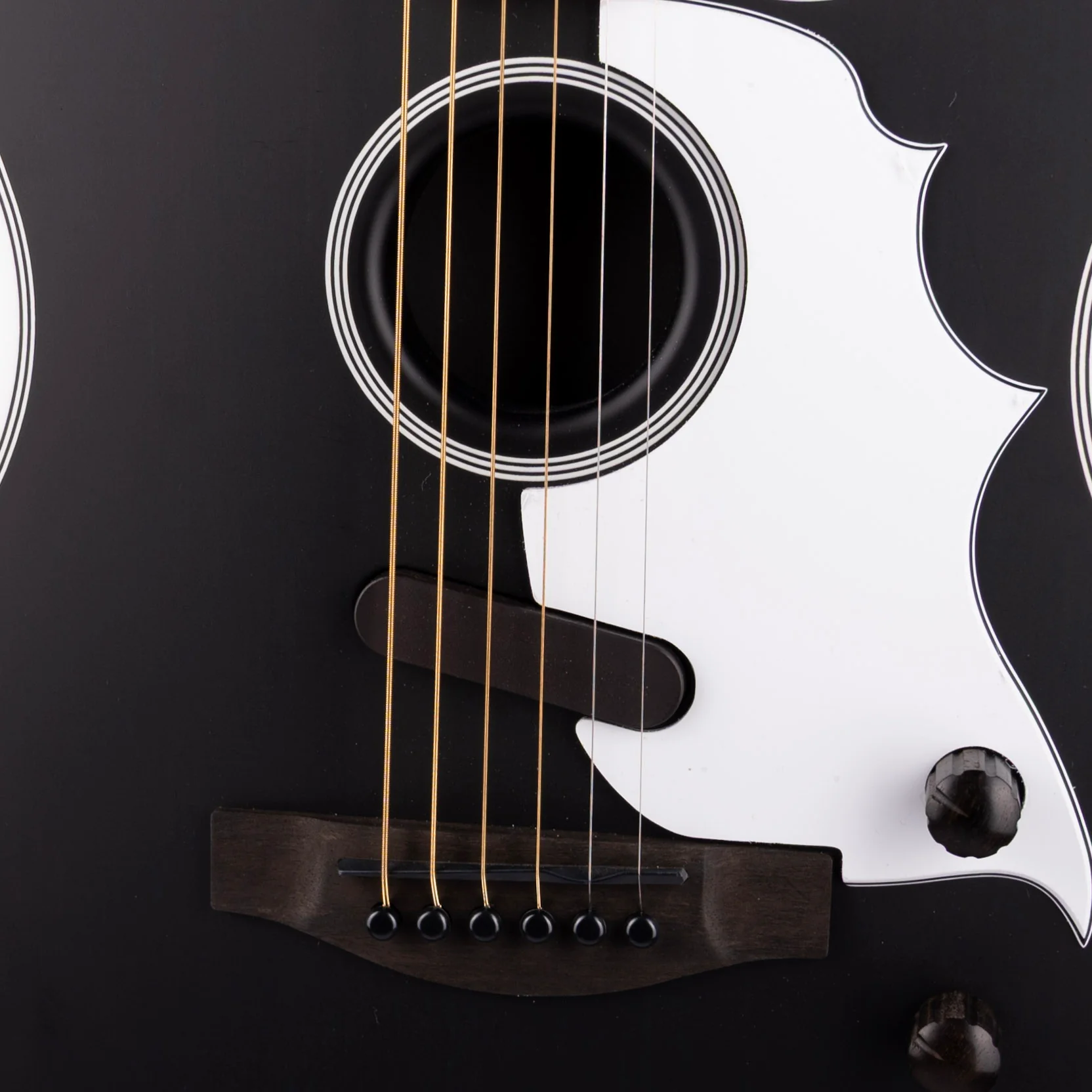 Pre Owned Fender Jack White Triplesonic Acoustasonic Telecaster Satin Arctic White with Black Top With OHSC - Image 4