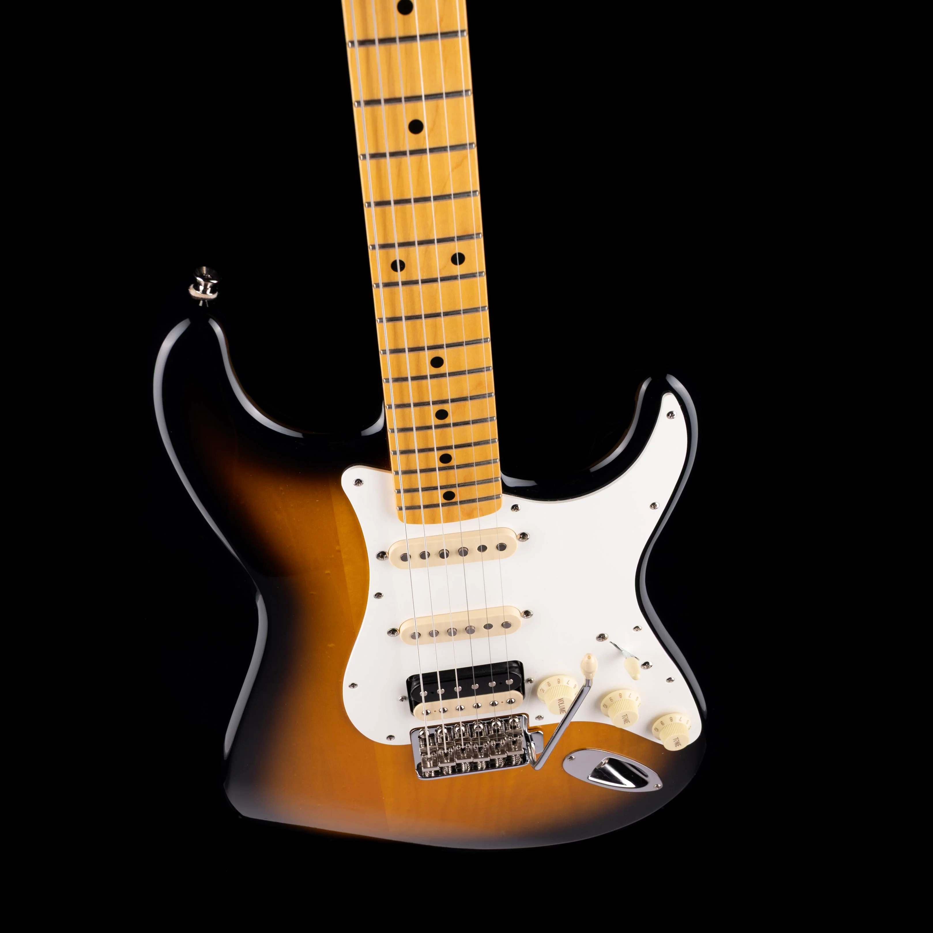 Pre Owned Fender JV Modified '50s Stratocaster HSS 2-Tone Sunburst With Gig Bag - Image 3