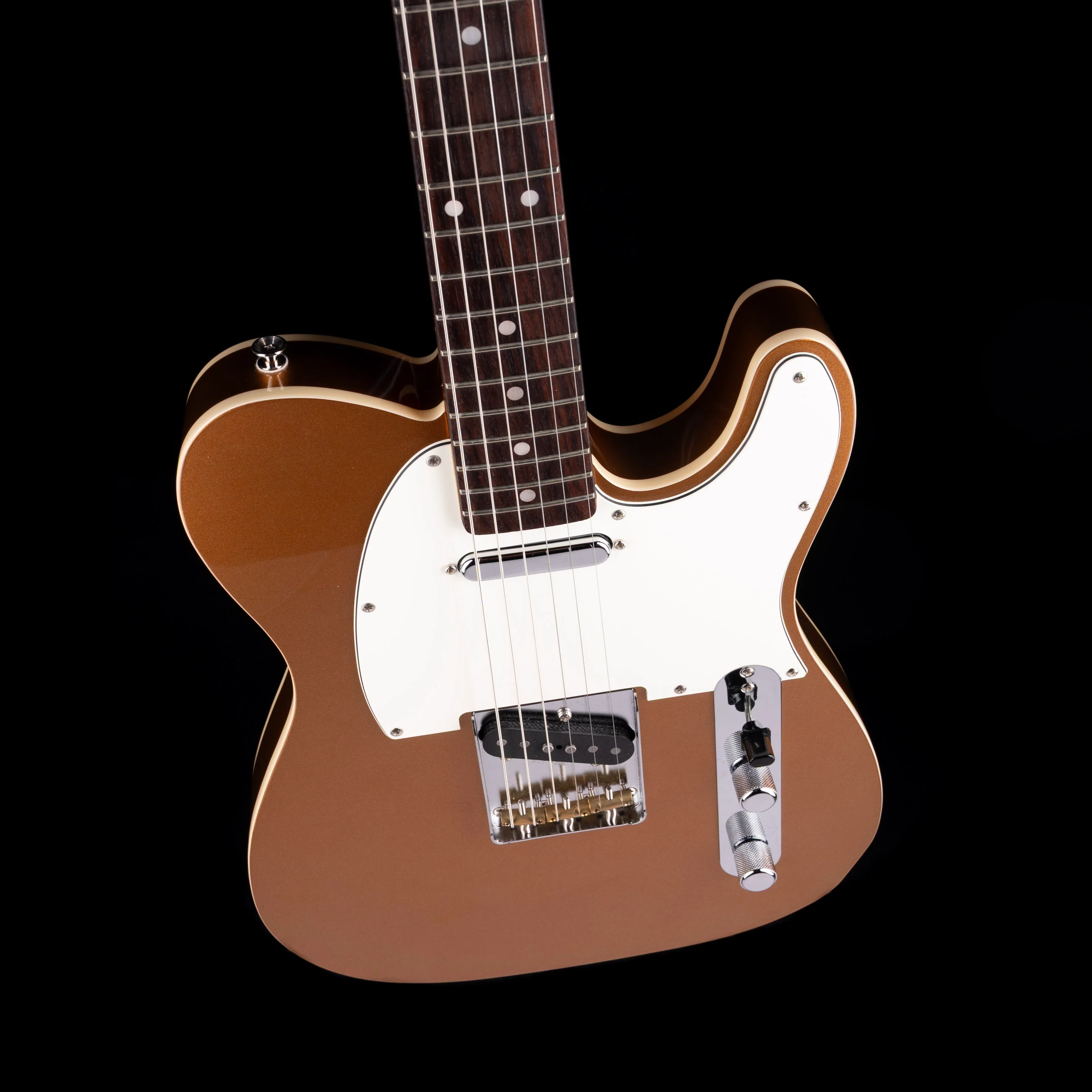 Pre Owned Fender JV Modified 60's Custom Telecaster Firemist Gold With Gig Bag - Image 3