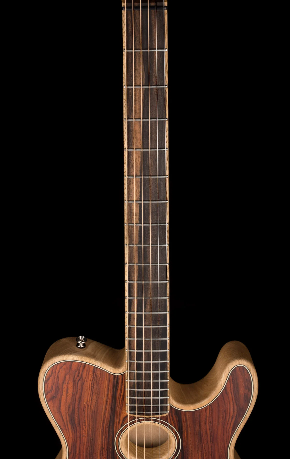 Pre Owned Fender Limited Edition Exotic Acoustasonic Telecaster Cocobolo With OHSC - Colin Hay Gear - Image 10