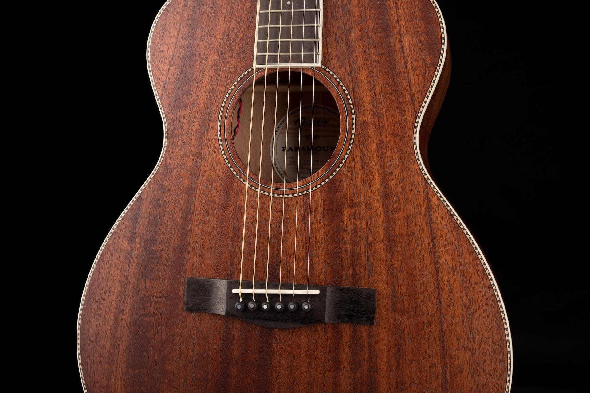 Pre-Owned Fender Paramount PM-TE Travel All Mahogany with OHSC - Image 5