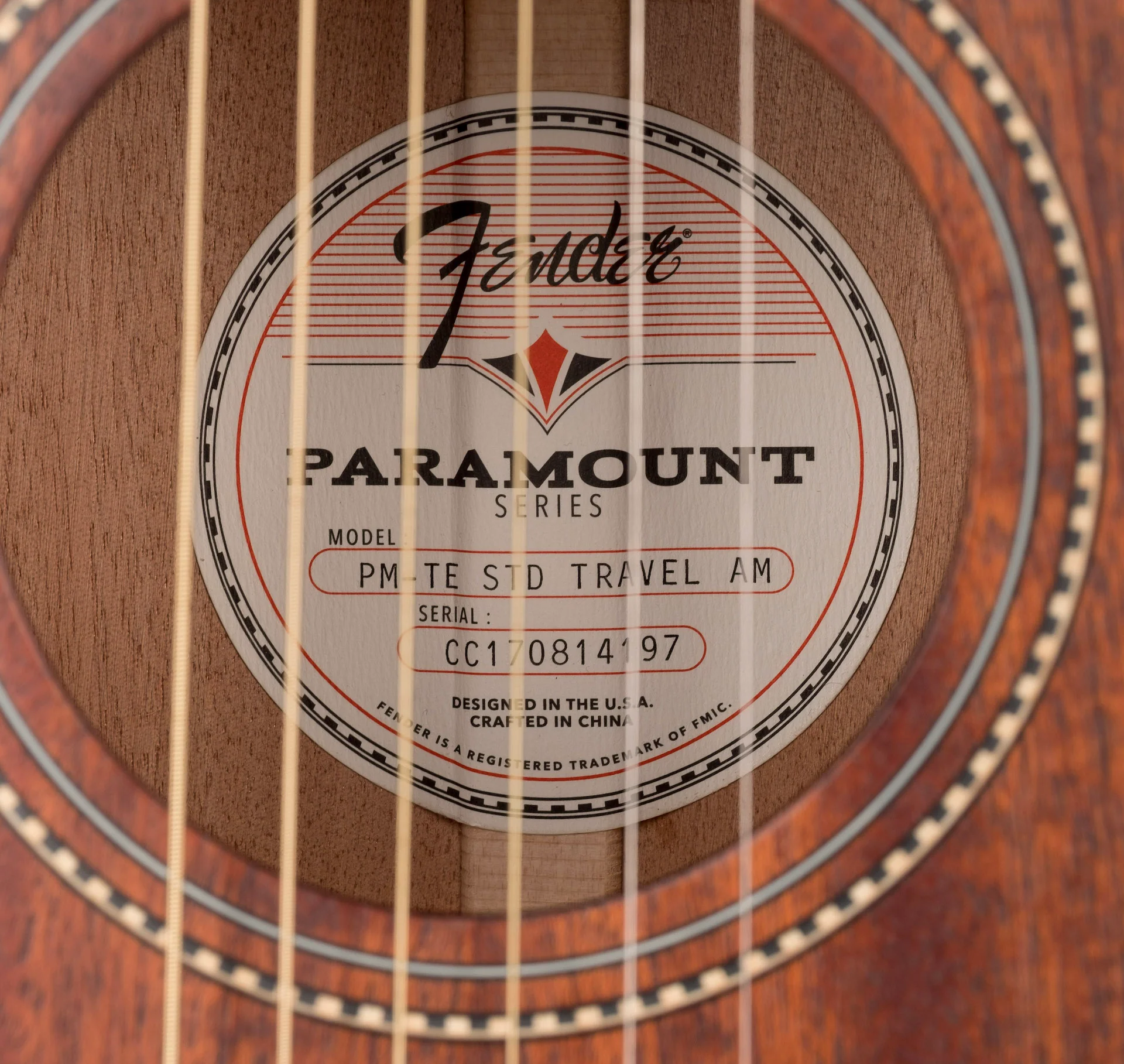 Pre-Owned Fender Paramount PM-TE Travel All Mahogany with OHSC - Image 8