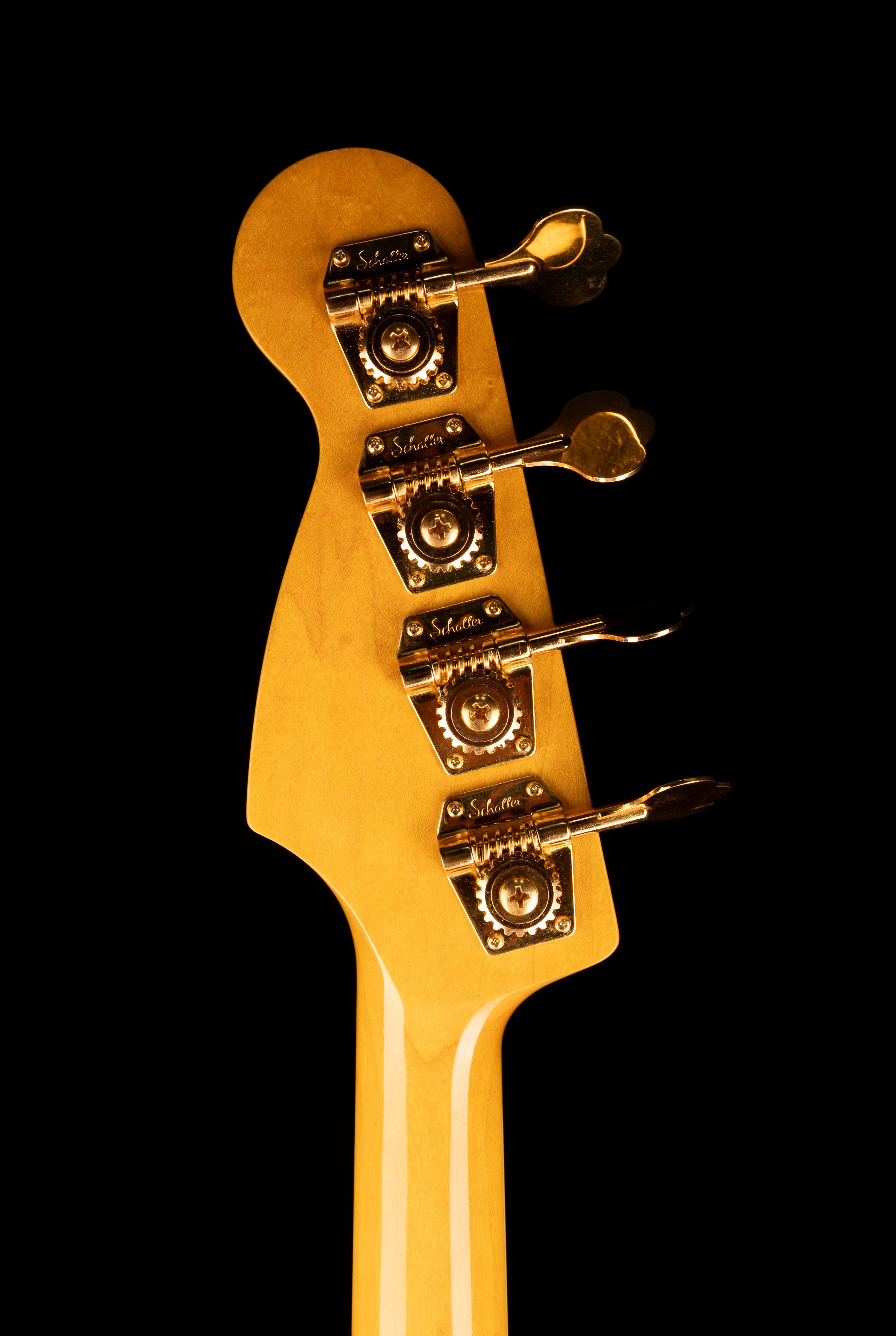 Pre Owned Fender Parts Jazz Bass Fiesta Red With Gold Hardware With Case - Image 18