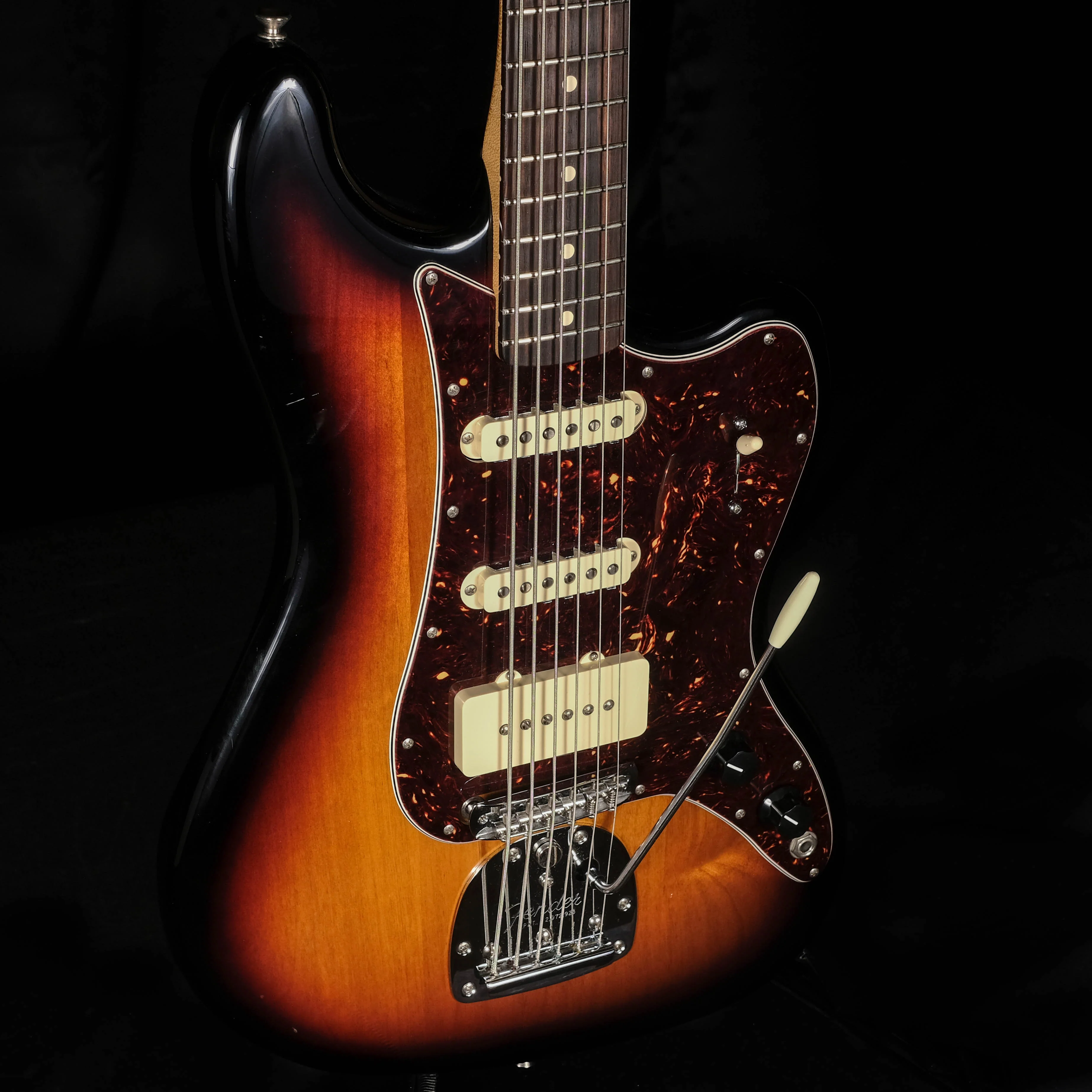 Pre Owned Fender Pawn Shop Bass VI Sunburst With Bag - Image 5