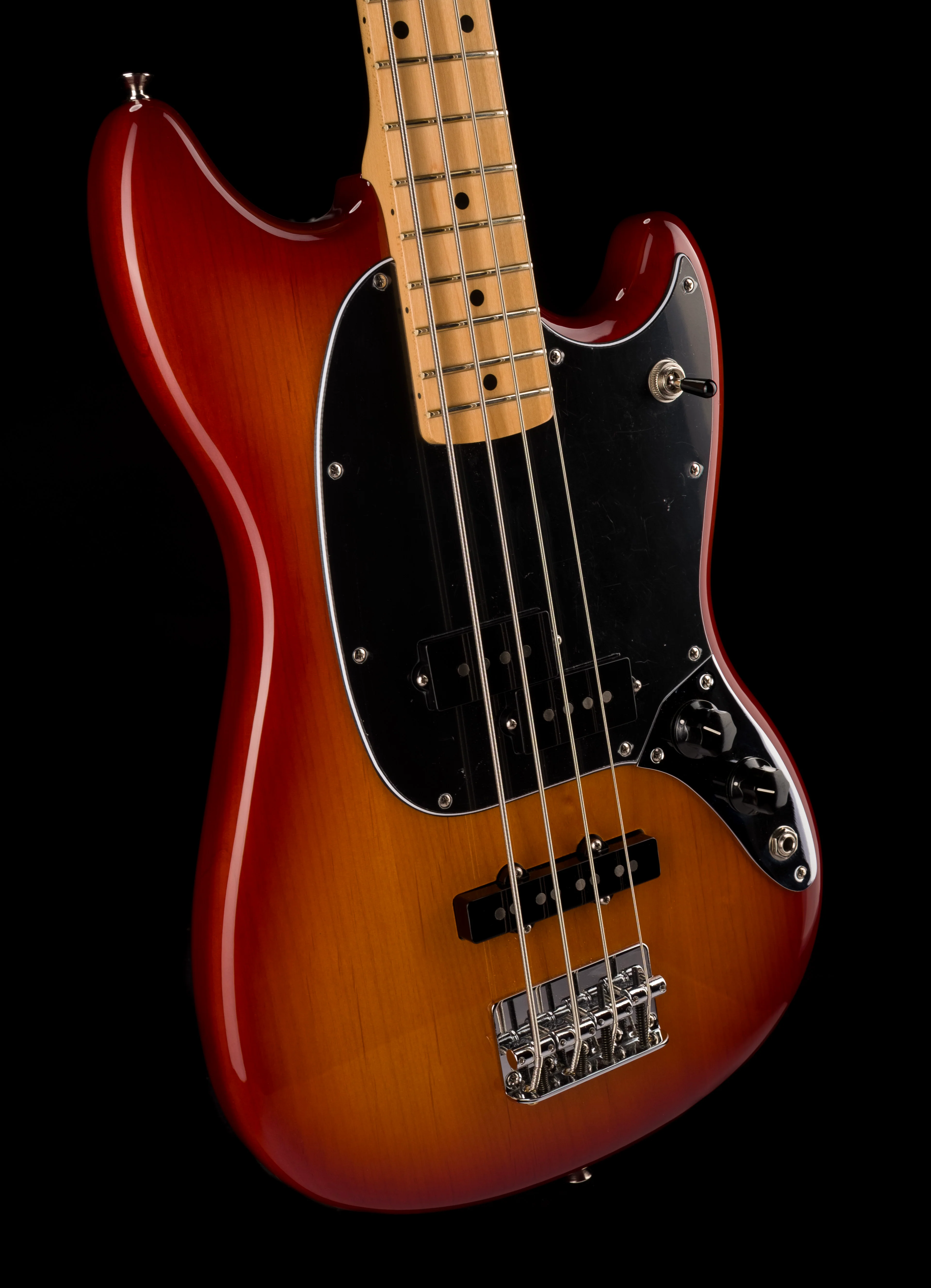 Pre Owned Fender Player Mustang PJ Bass Sienna Sunburst With Gig Bag - Image 10