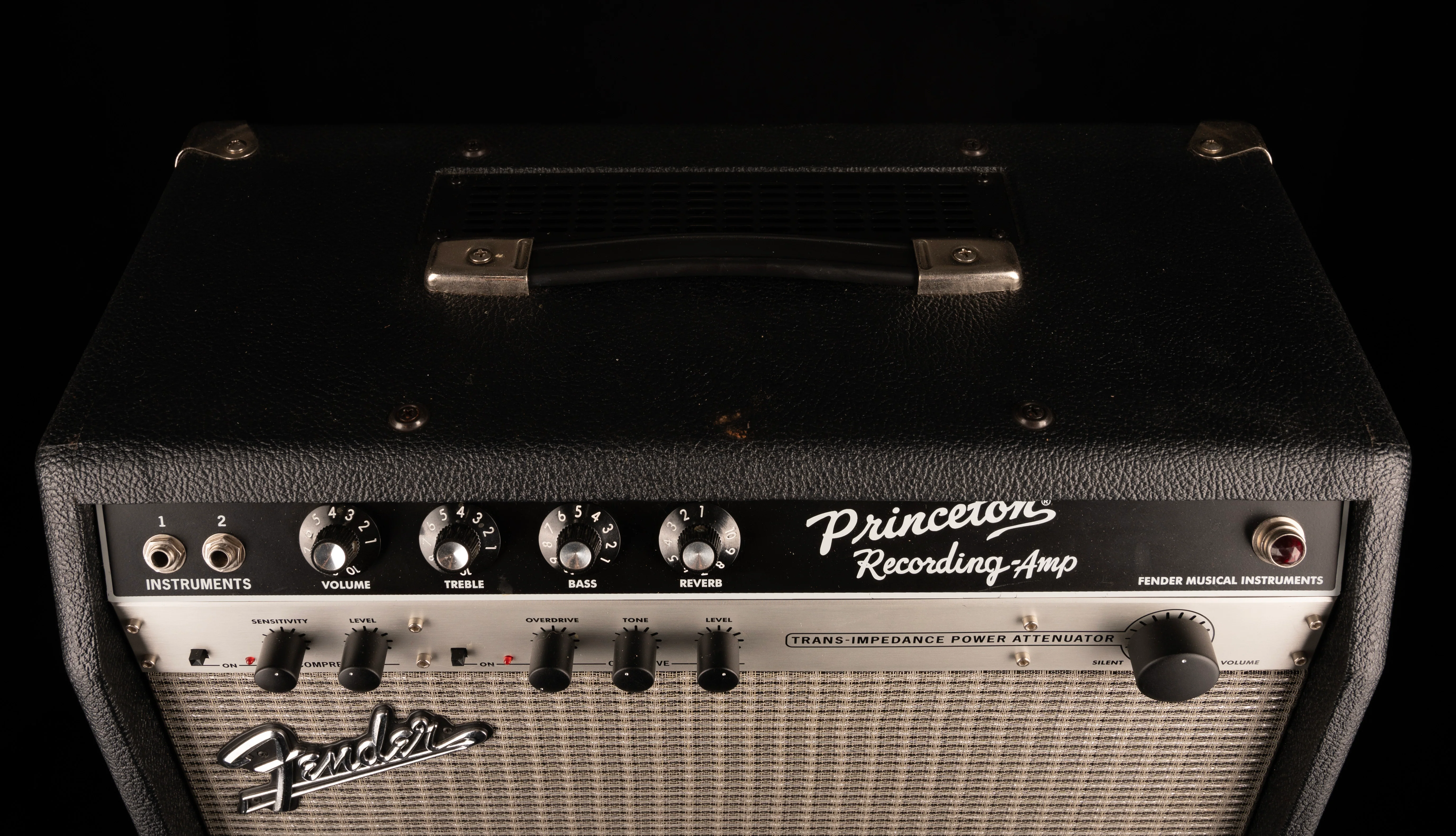Pre Owned Fender Princeton Reverb Recording Guitar Amp Combo With Footswtich And Cover - Image 4