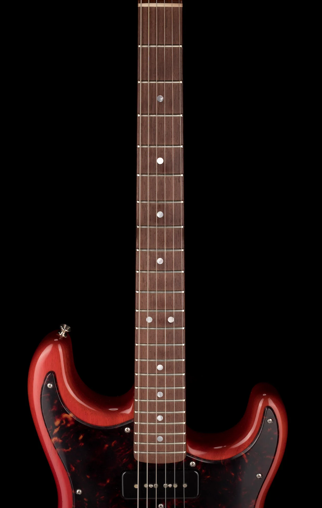 Pre Owned Fender Prototype Rattlecan Jr. Strat Jacquard Red With Case - Image 12