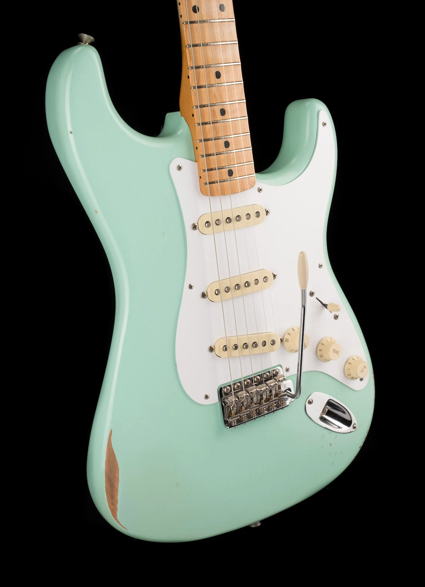 Pre Owned Fender Road Worn Vintera 50's Strat Surf Green With OHSC - Image 10