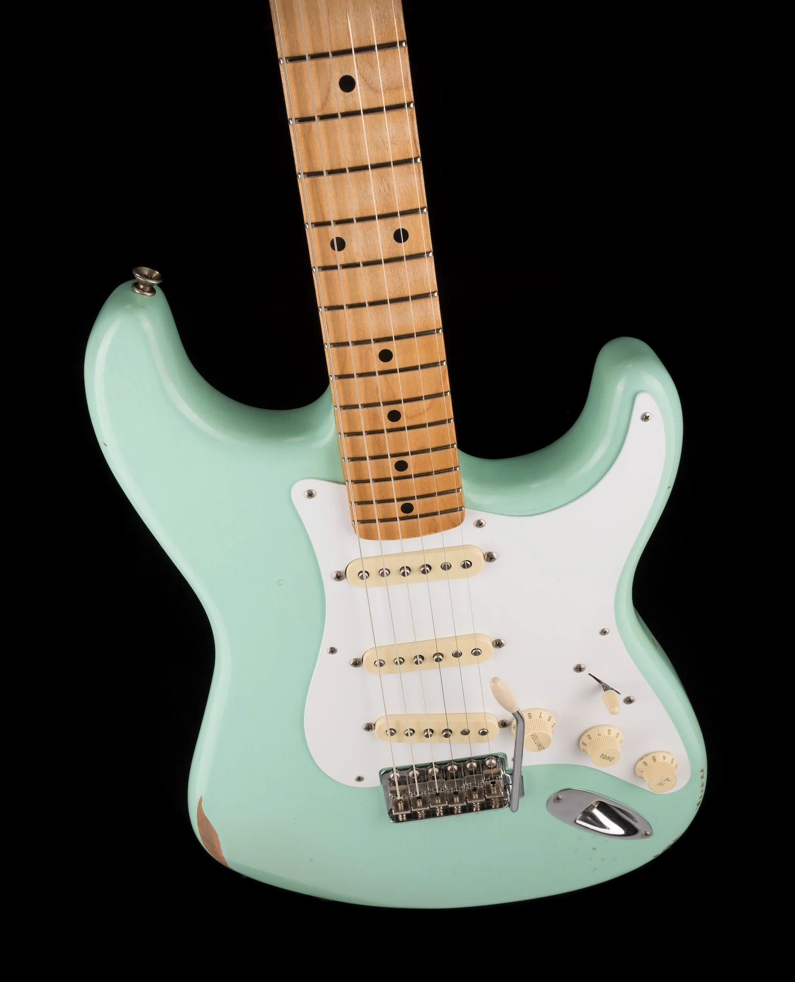 Pre Owned Fender Road Worn Vintera 50's Strat Surf Green With OHSC - Image 4