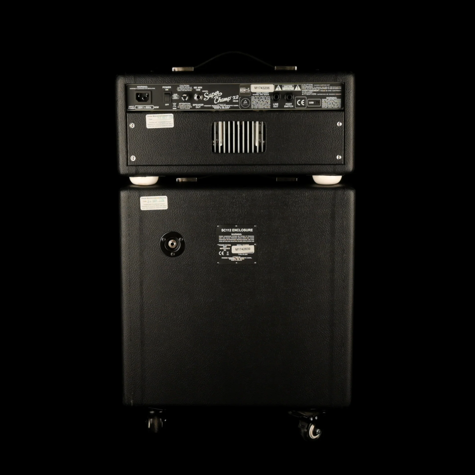 Pre Owned Fender Super Champ X2 Tube Guitar Amp Head - #M1743206 And Matching 1x12" Guitar Amp Cabinet - #M1742839 - Image 7