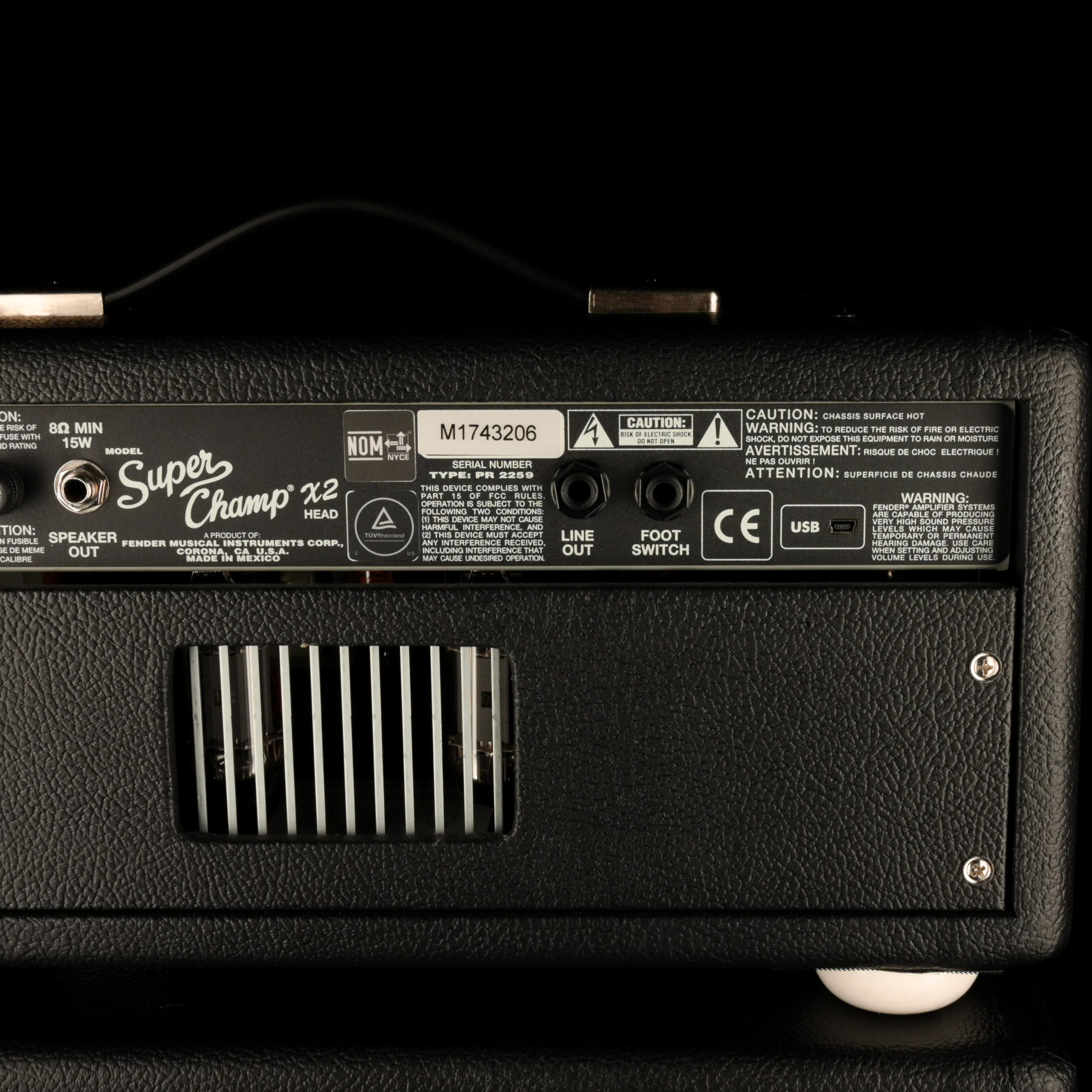 Pre Owned Fender Super Champ X2 Tube Guitar Amp Head - #M1743206 And Matching 1x12" Guitar Amp Cabinet - #M1742839 - Image 9