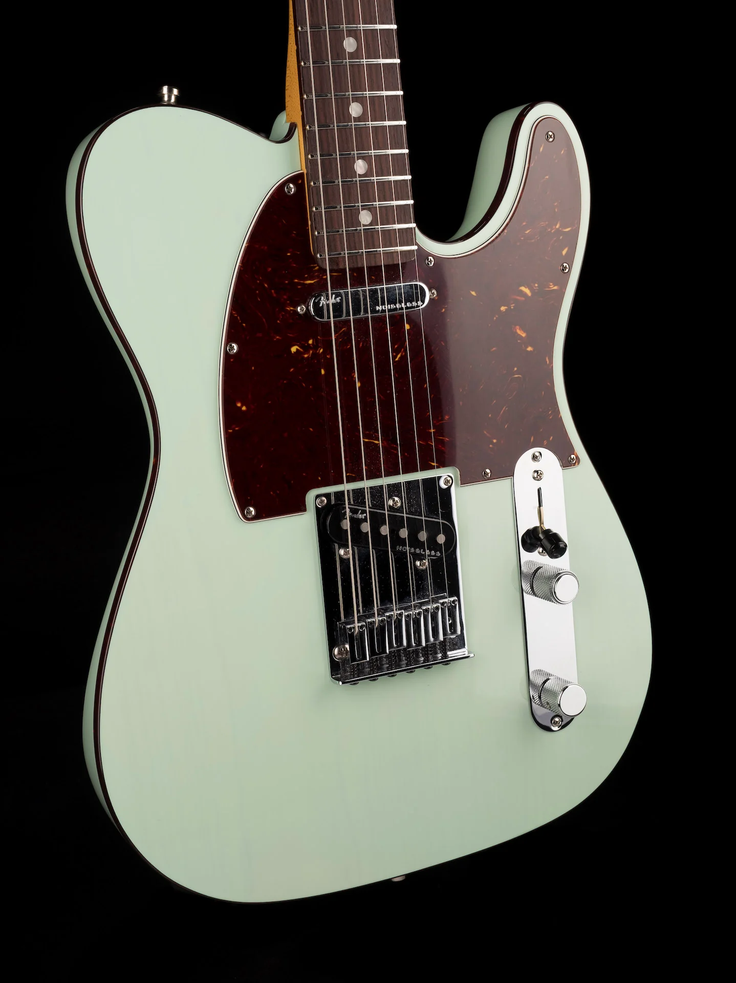 Pre Owned 2021 Fender Ultra Luxe Telecaster Transparent Surf Green with OHSC - Image 10