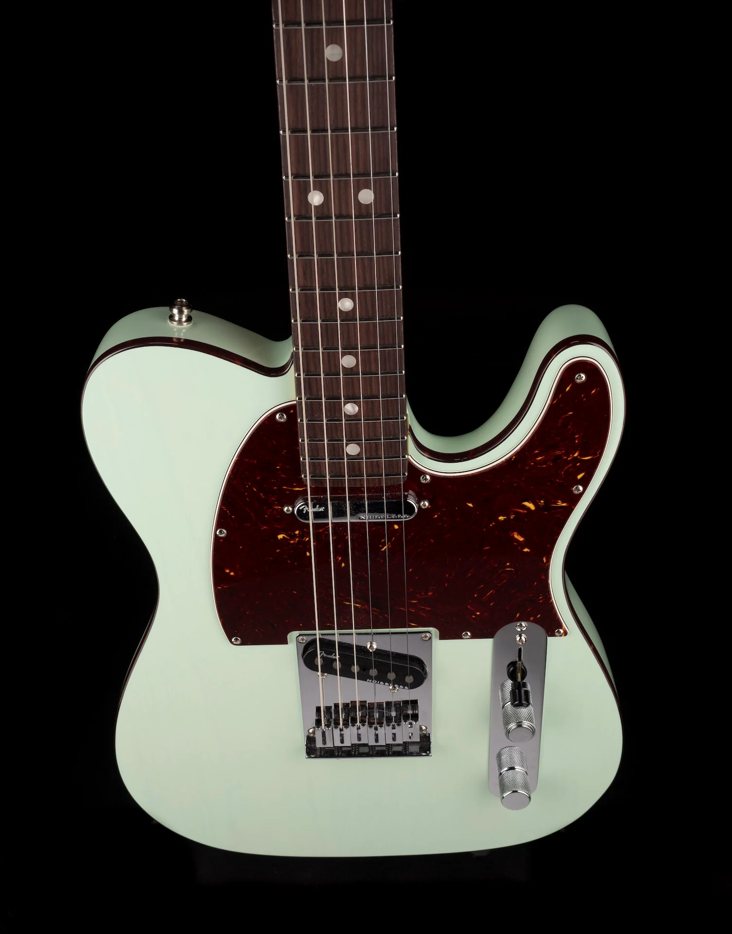 Pre Owned 2021 Fender Ultra Luxe Telecaster Transparent Surf Green with OHSC - Image 4