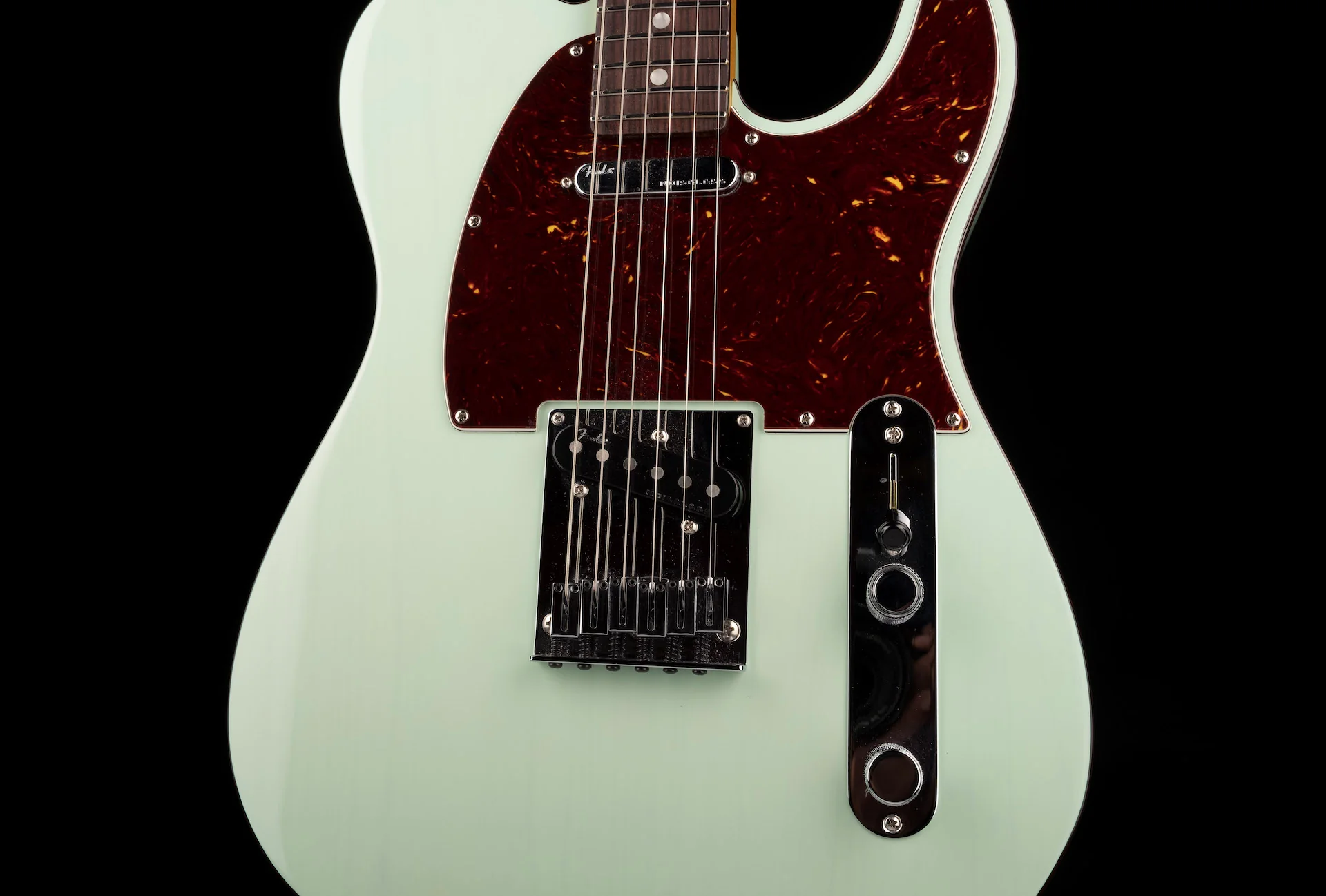 Pre Owned 2021 Fender Ultra Luxe Telecaster Transparent Surf Green with OHSC - Image 6