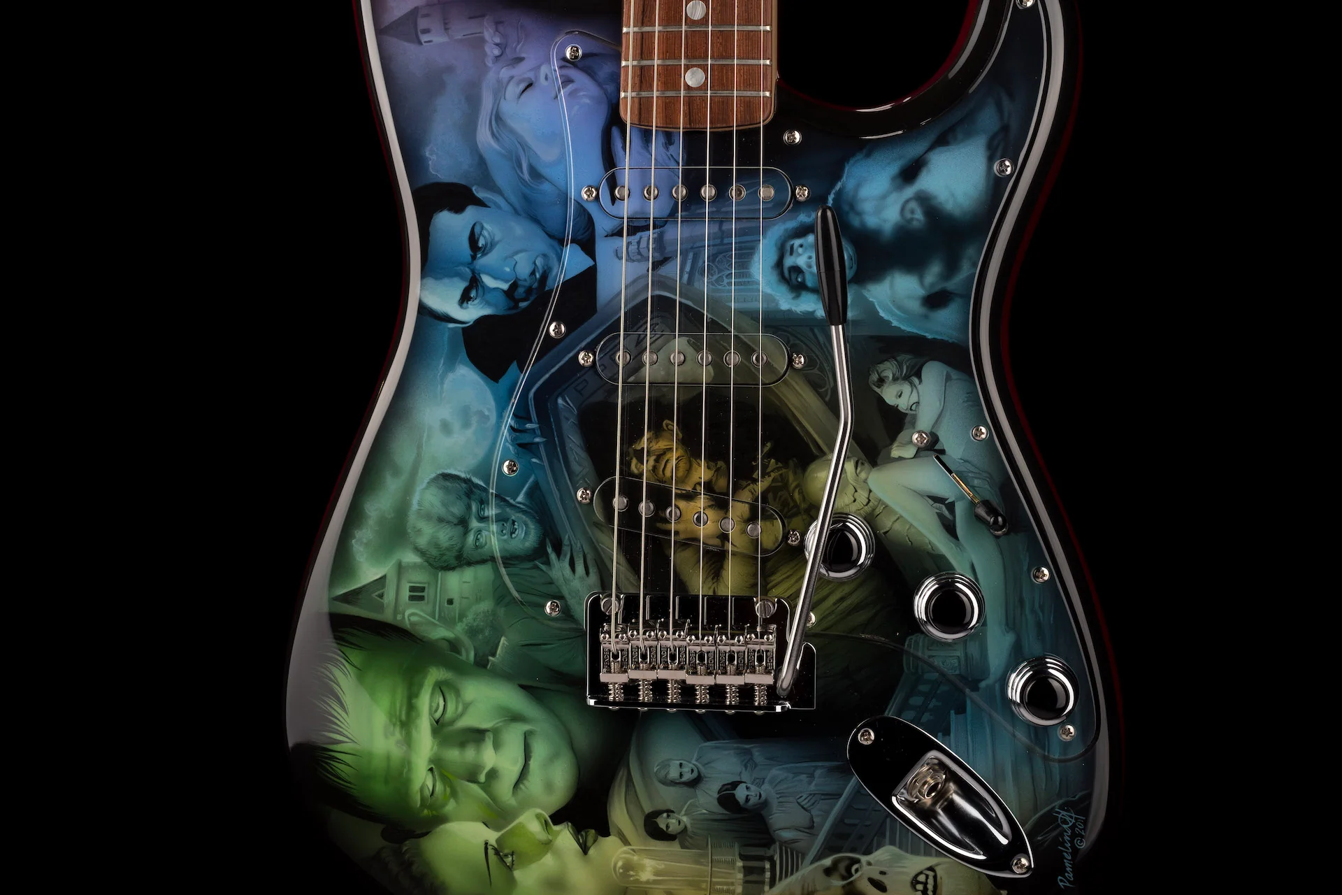 Pre Owned Fender Custom Shop Universal Monsters Stratocaster - Pamelina H. Collection - Image 8