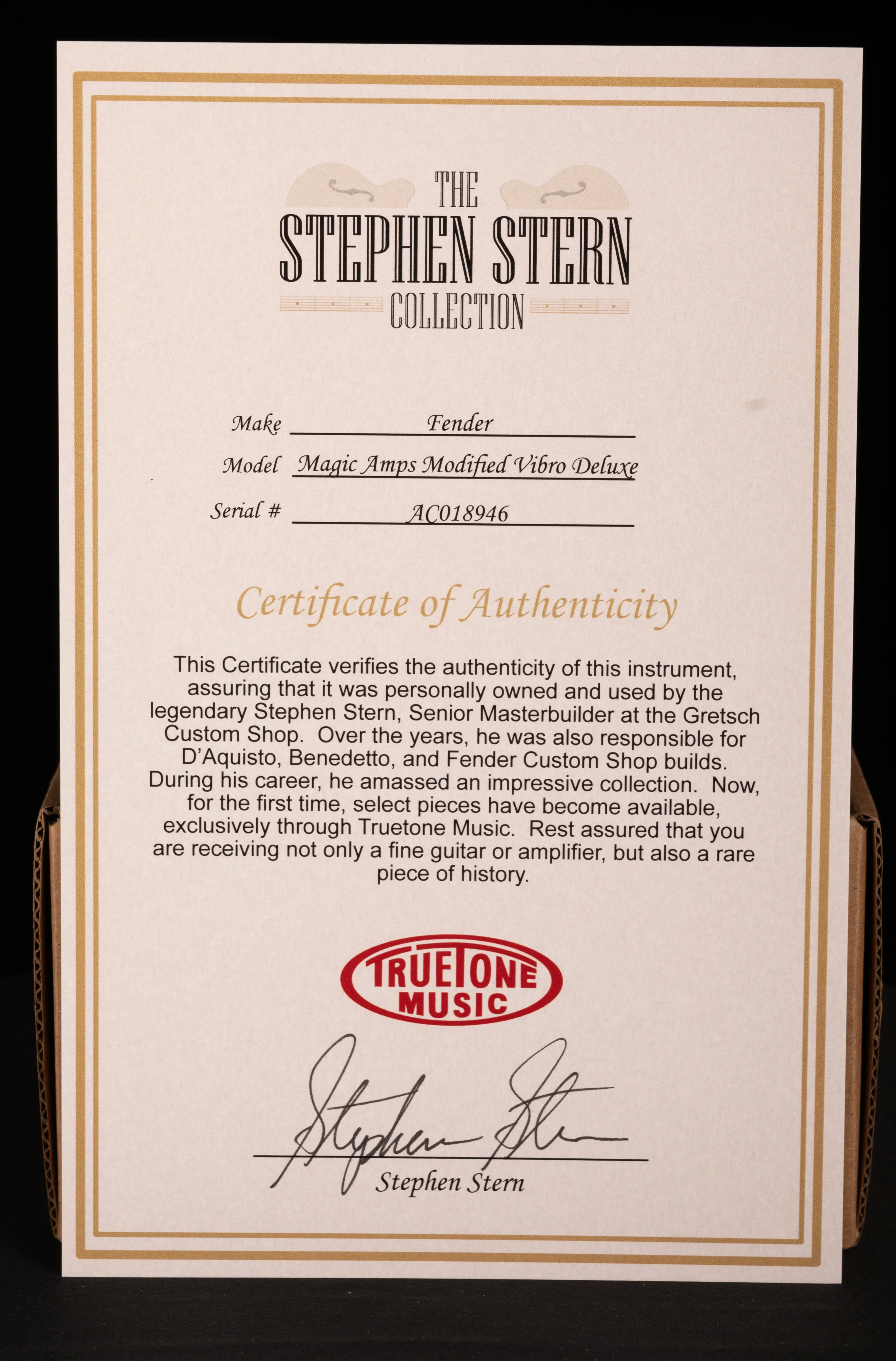Pre Owned Mike Moody Magic Fender Vibro Deluxe Guitar Amp Combo - Stephen Stern Collection - Image 15