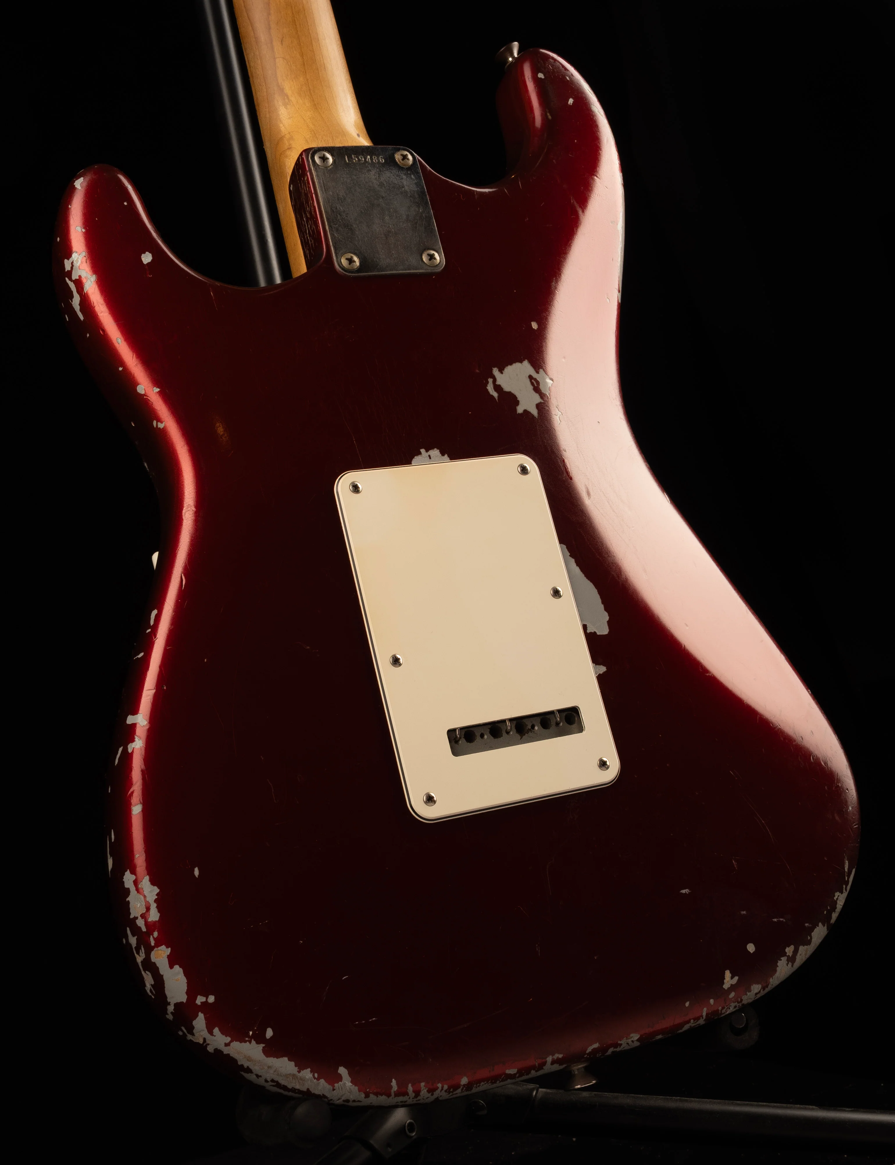 Vintage Fender 1965 Stratocaster Refinished Dark Red with Case - Image 10