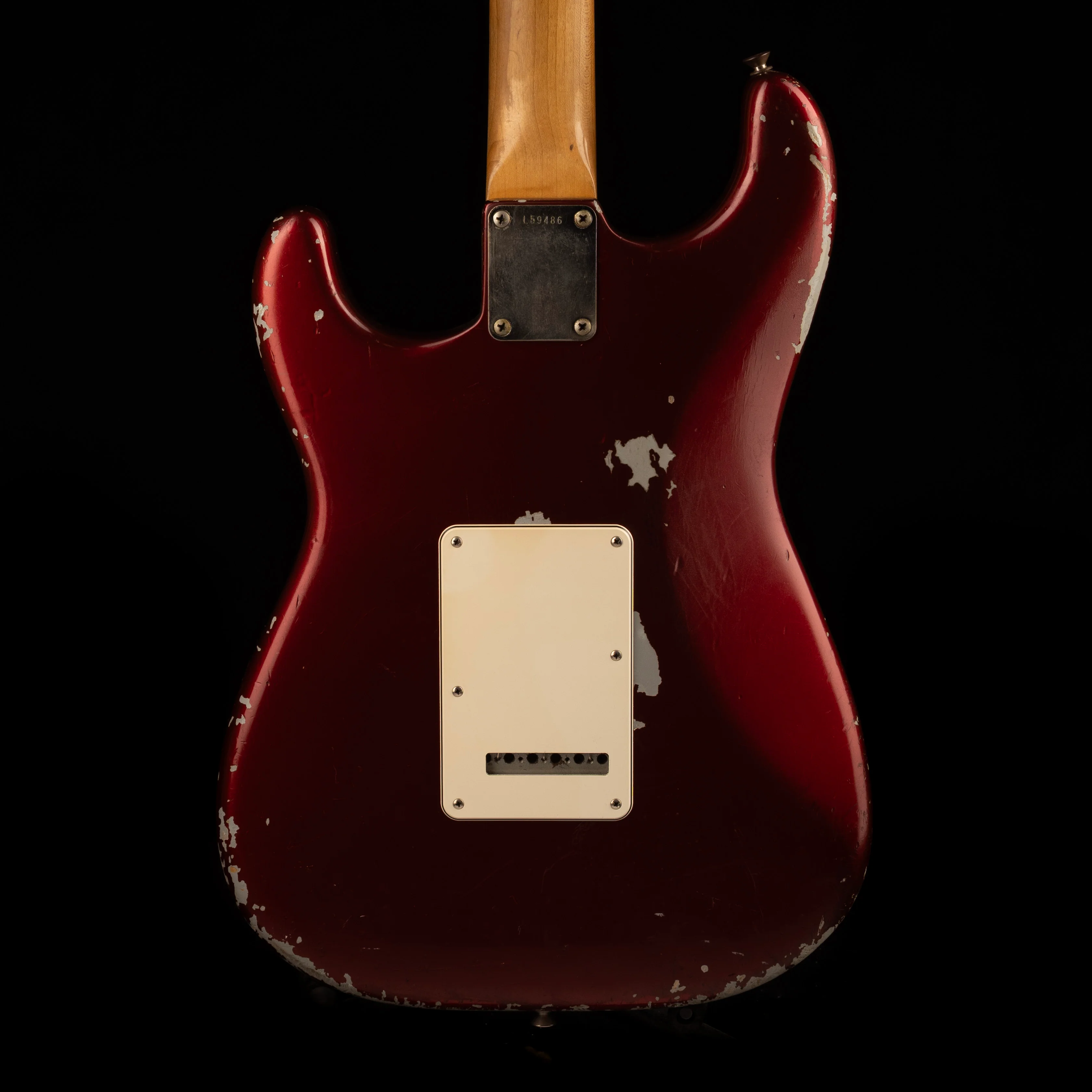 Vintage Fender 1965 Stratocaster Refinished Dark Red with Case - Image 8