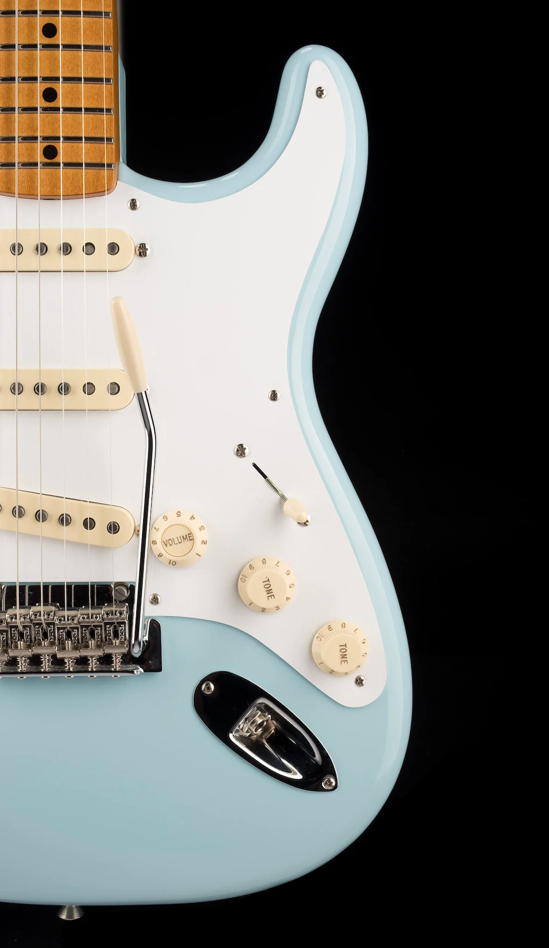 Pre Owned 2019 Fender Vintera 50’s Modified Strat Daphne Blue With Gig Bag - Image 9