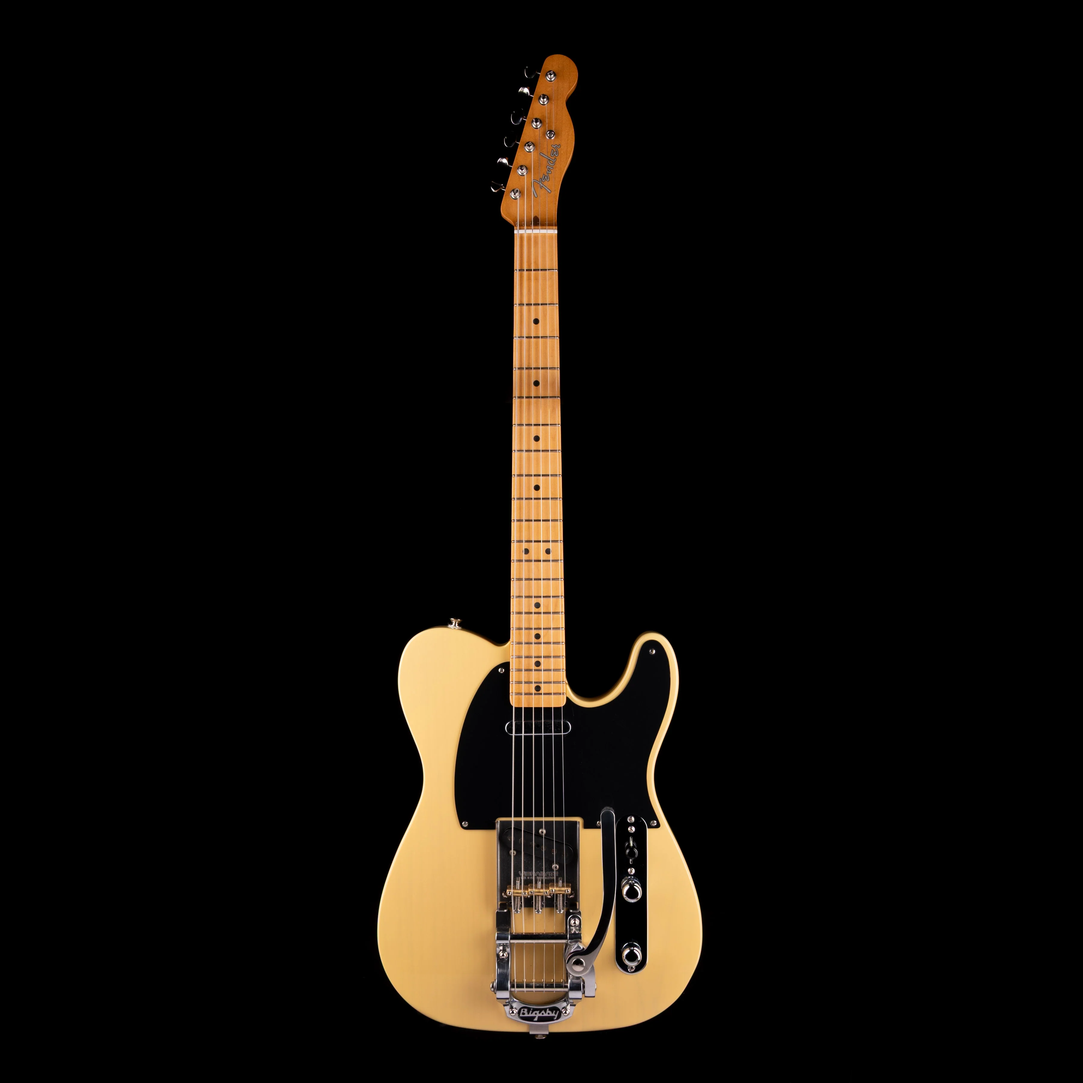 Pre-Owned Fender Vintera II 50's Nocaster Blackguard Blonde With Bigsby B5 With Gig Bag - Image 2