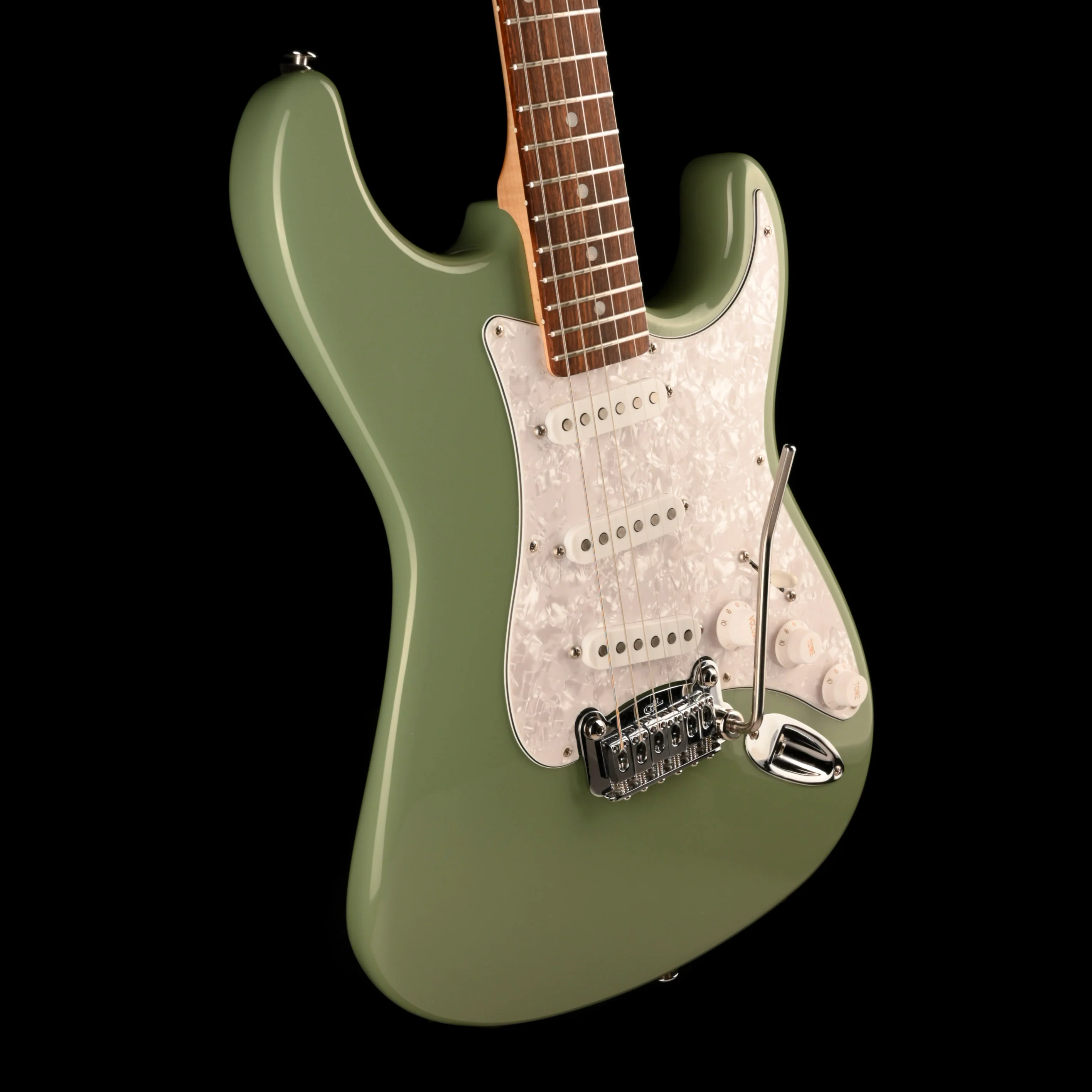 Pre Owned G&L Fullerton Deluxe Legacy Matcha Green Electric Guitar With Gig Bag - Image 6