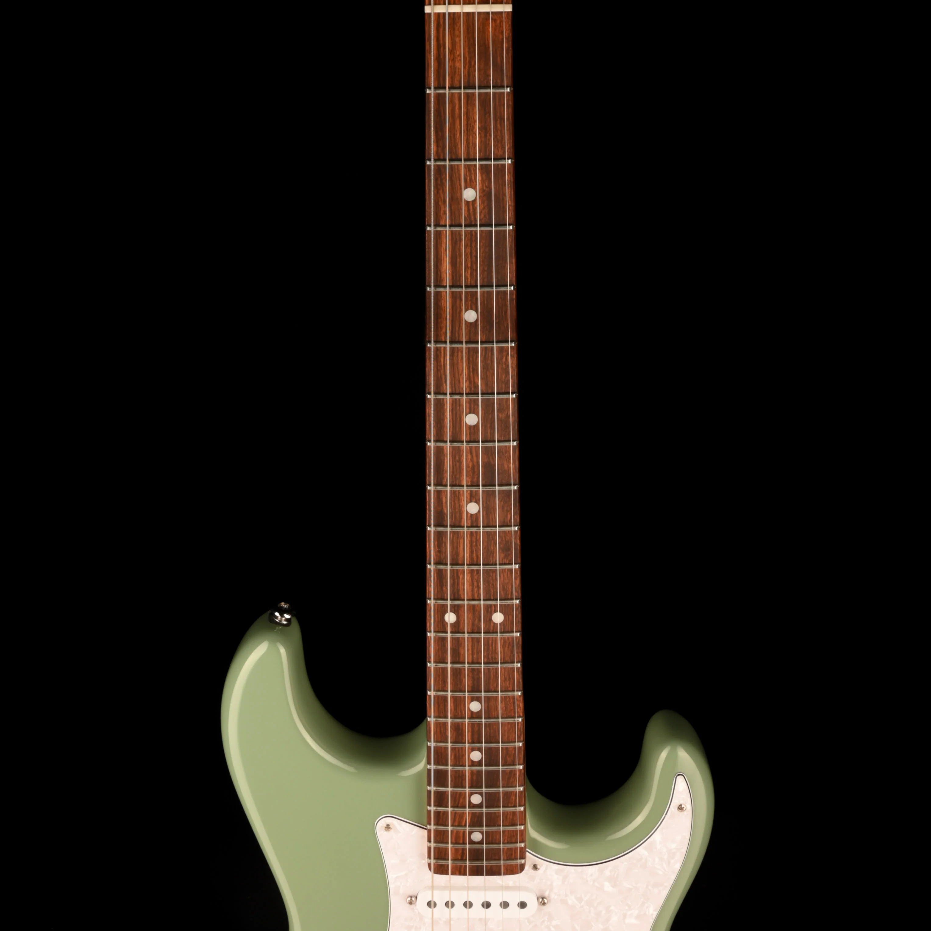 Pre Owned G&L Fullerton Deluxe Legacy Matcha Green Electric Guitar With Gig Bag - Image 7