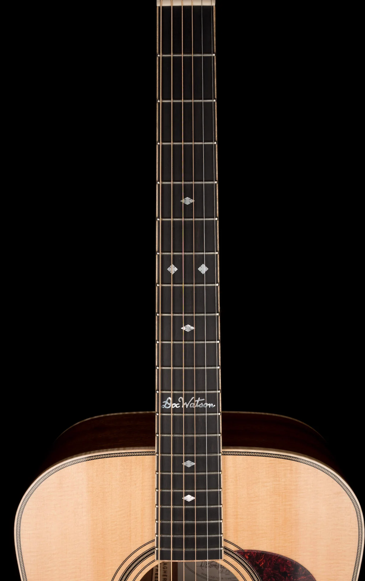 Pre Owned Gallagher Doc Watson Signature Acoustic Guitar With Case - Image 10