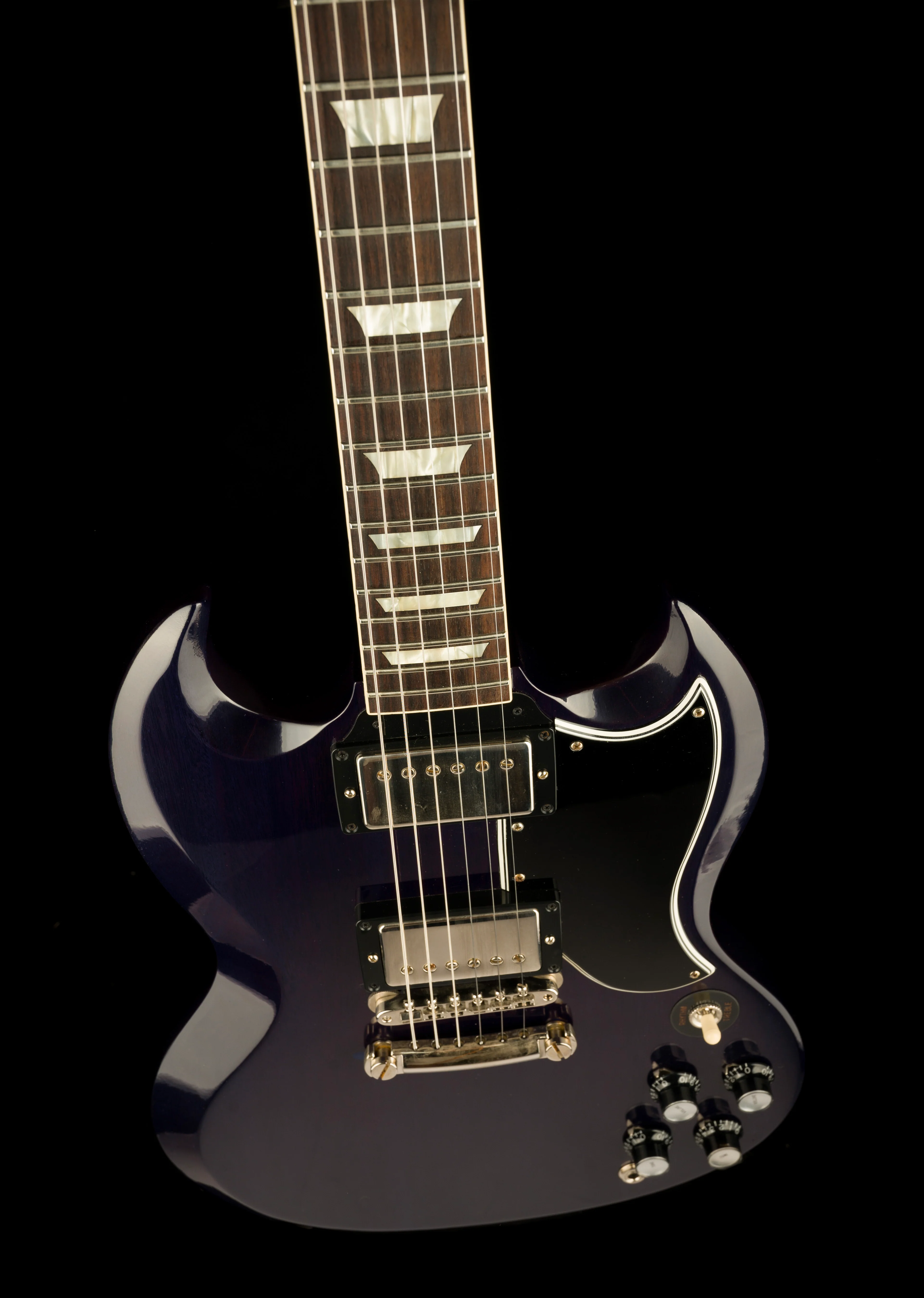 Pre Owned Gibson Custom Mod Collection 1961 SG Standard Reissue VOS Trans Blue with OHSC - Image 4