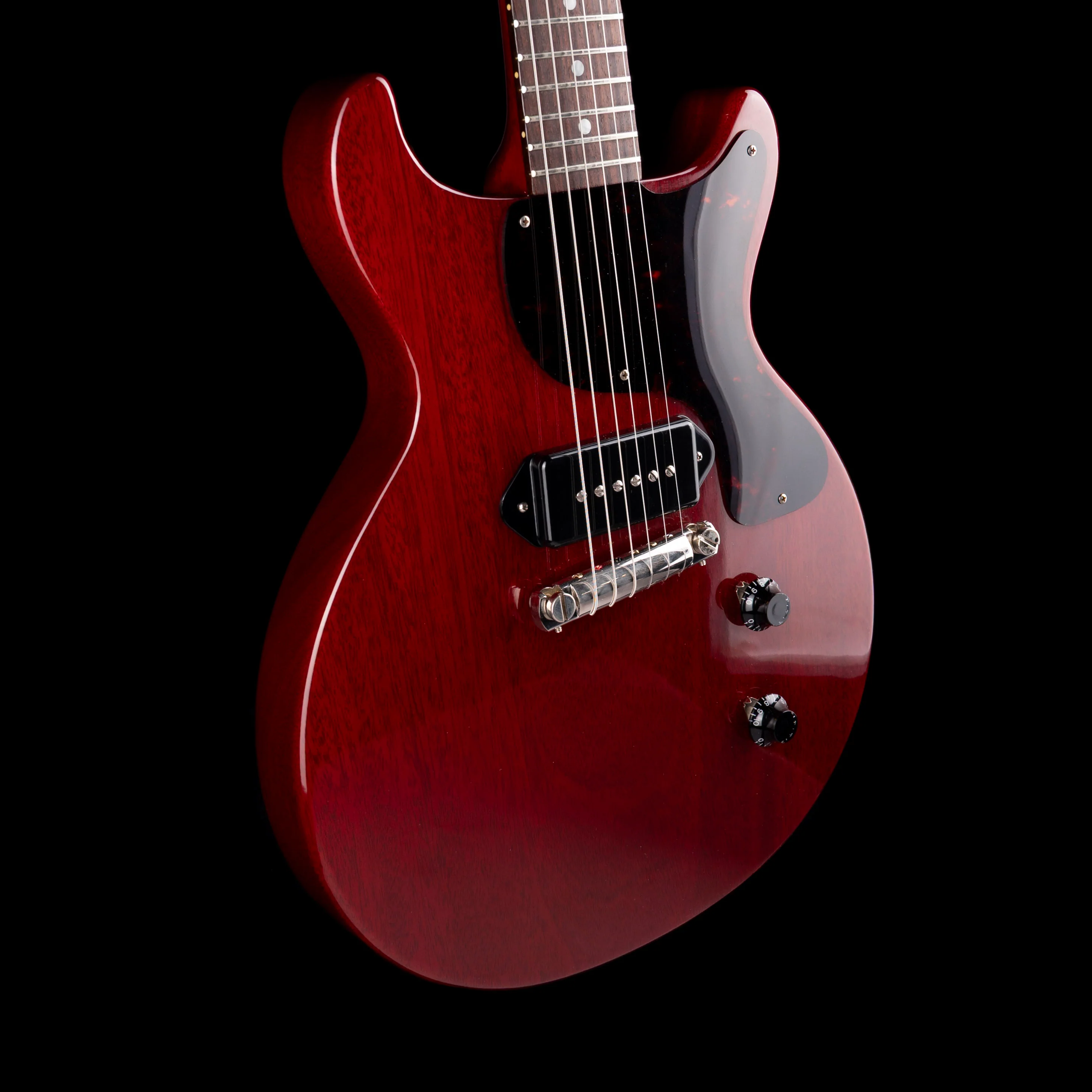 Pre Owned Gibson Custom Shop 1958 Les Paul Junior Double Cut Cherry Red With OHSC - Image 6