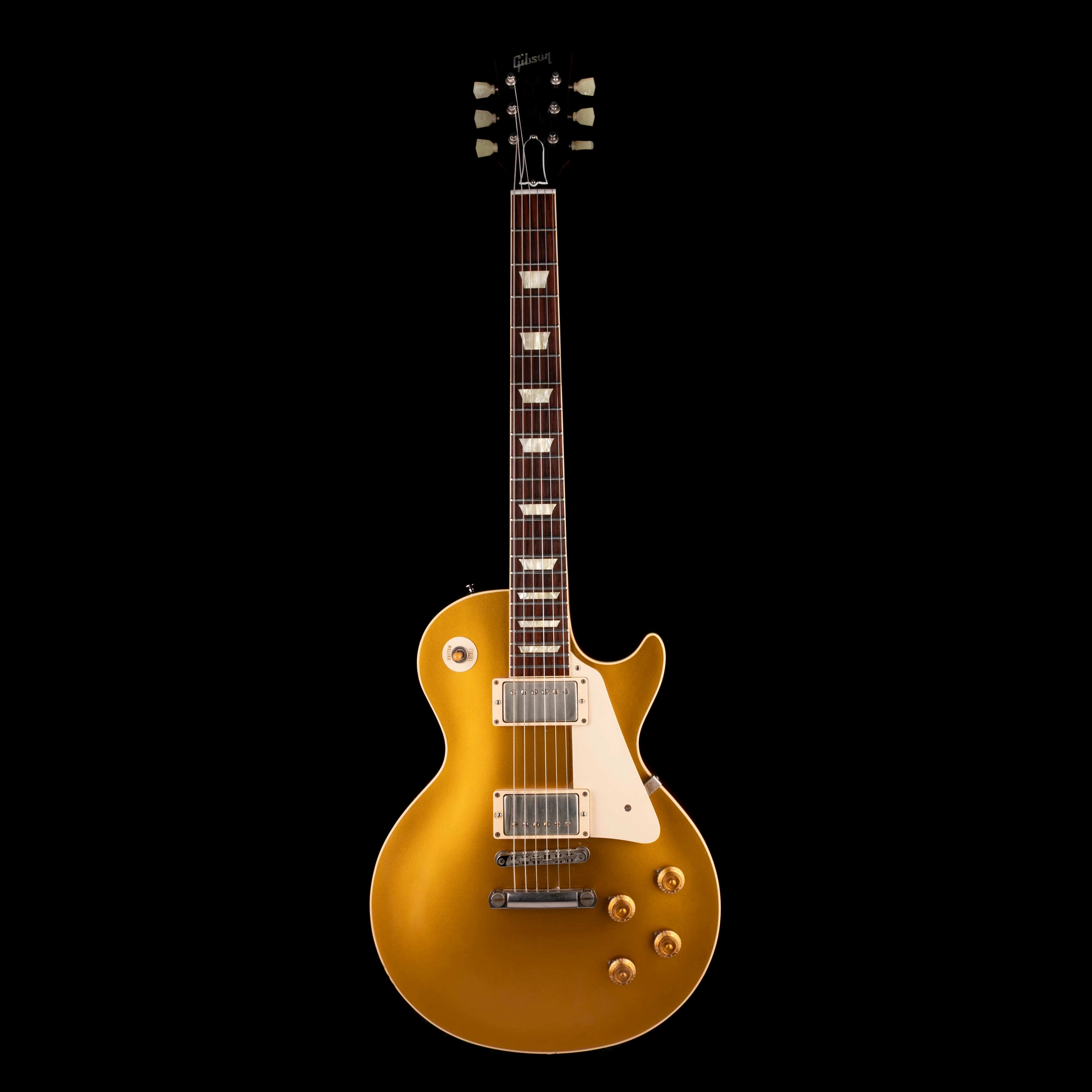 Pre-Owned 2015 Gibson Custom Shop CS7 50's Style Les Paul Standard VOS Gold Top With OHSC - Image 2