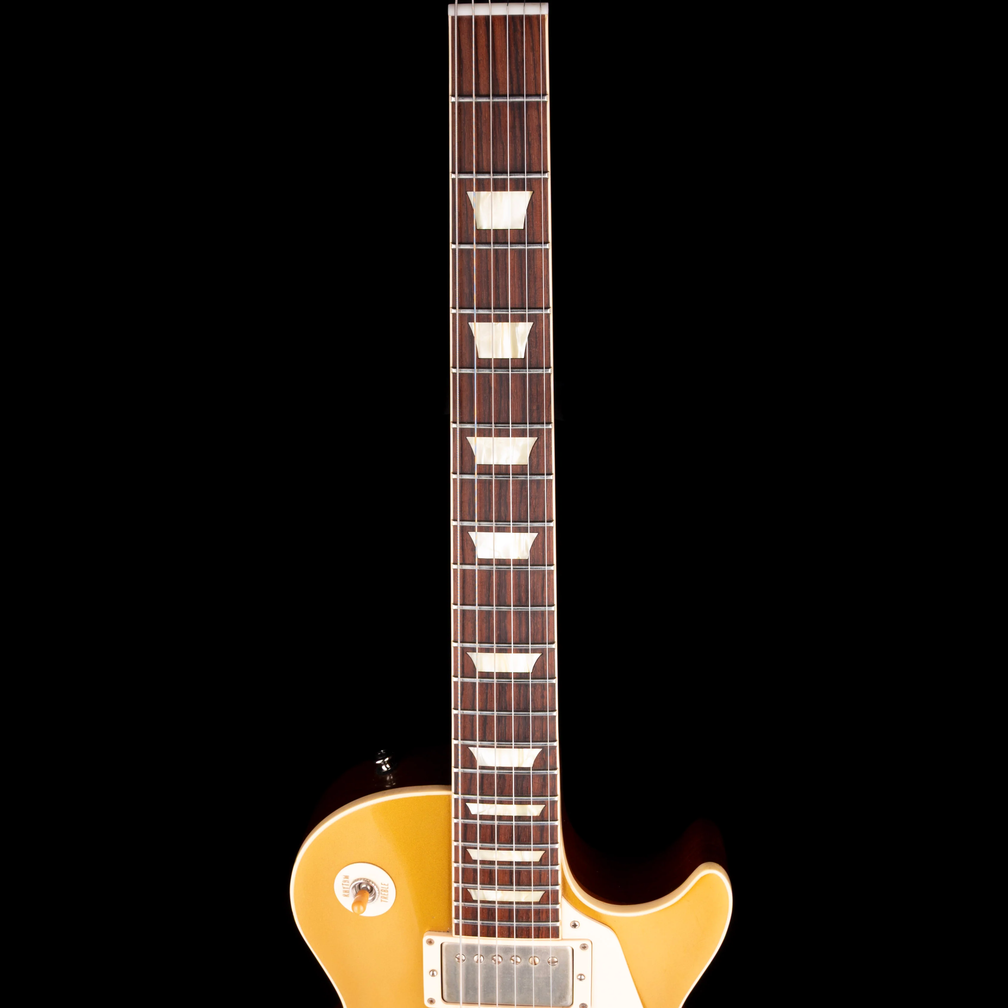 Pre-Owned 2015 Gibson Custom Shop CS7 50's Style Les Paul Standard VOS Gold Top With OHSC - Image 7