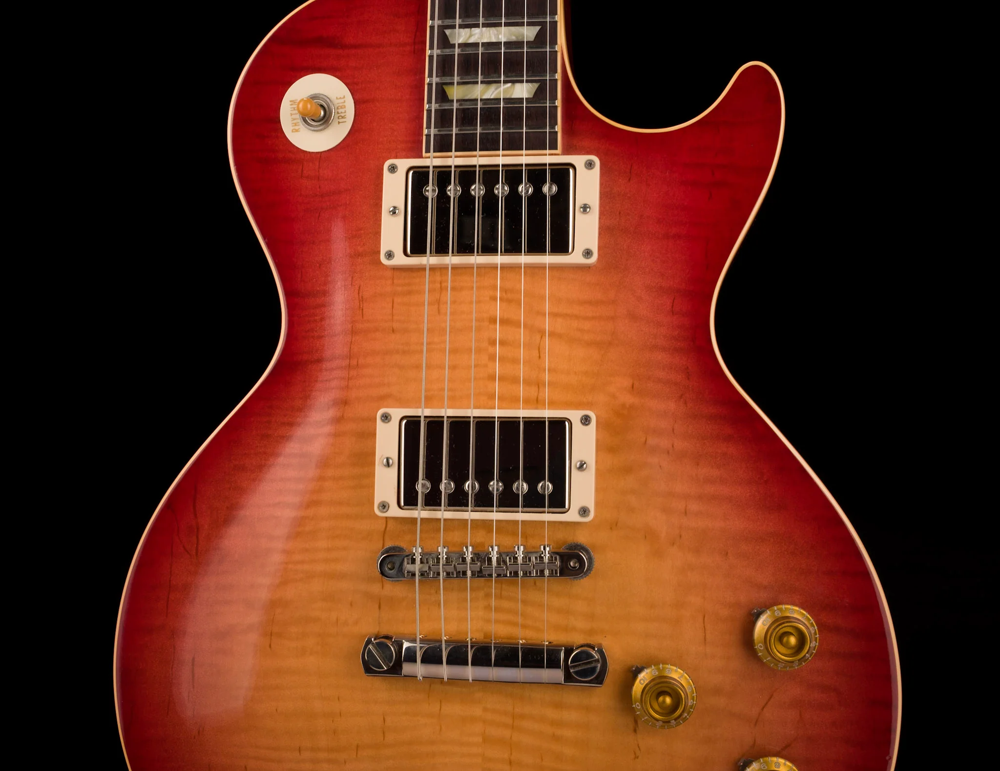 Pre Owned Gibson Custom Shop 1959 Les Paul Standard Heritage Cherry Burst W OHSC - Image 9