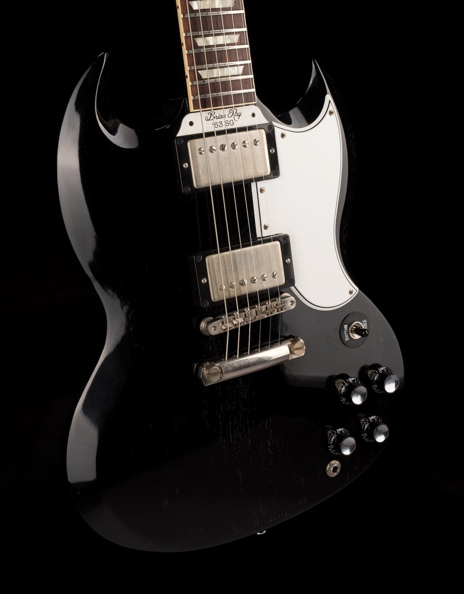 Pre Owned Gibson Custom Shop Brian Ray '63 SG Silver Fox With OHSC - Image 10