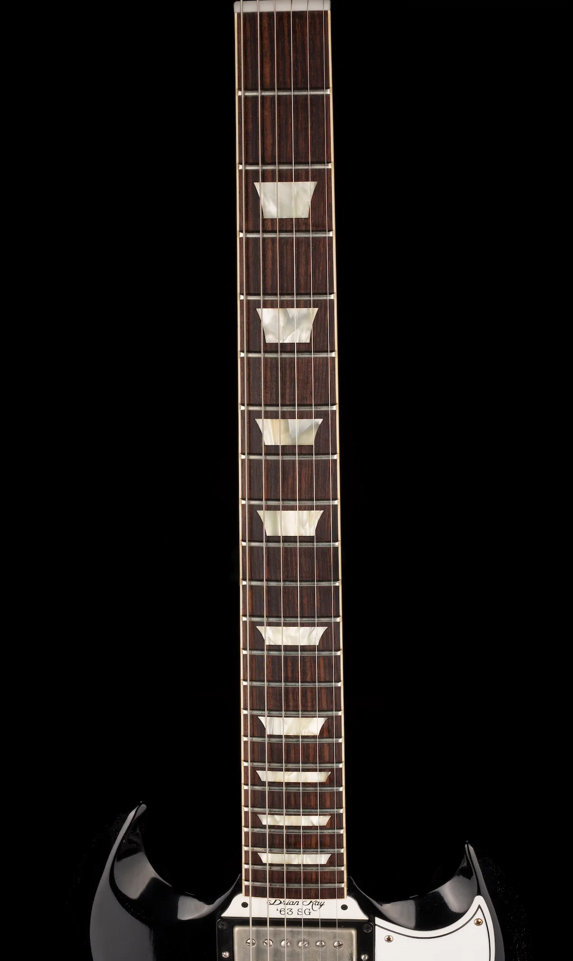 Pre Owned Gibson Custom Shop Brian Ray '63 SG Silver Fox With OHSC - Image 11