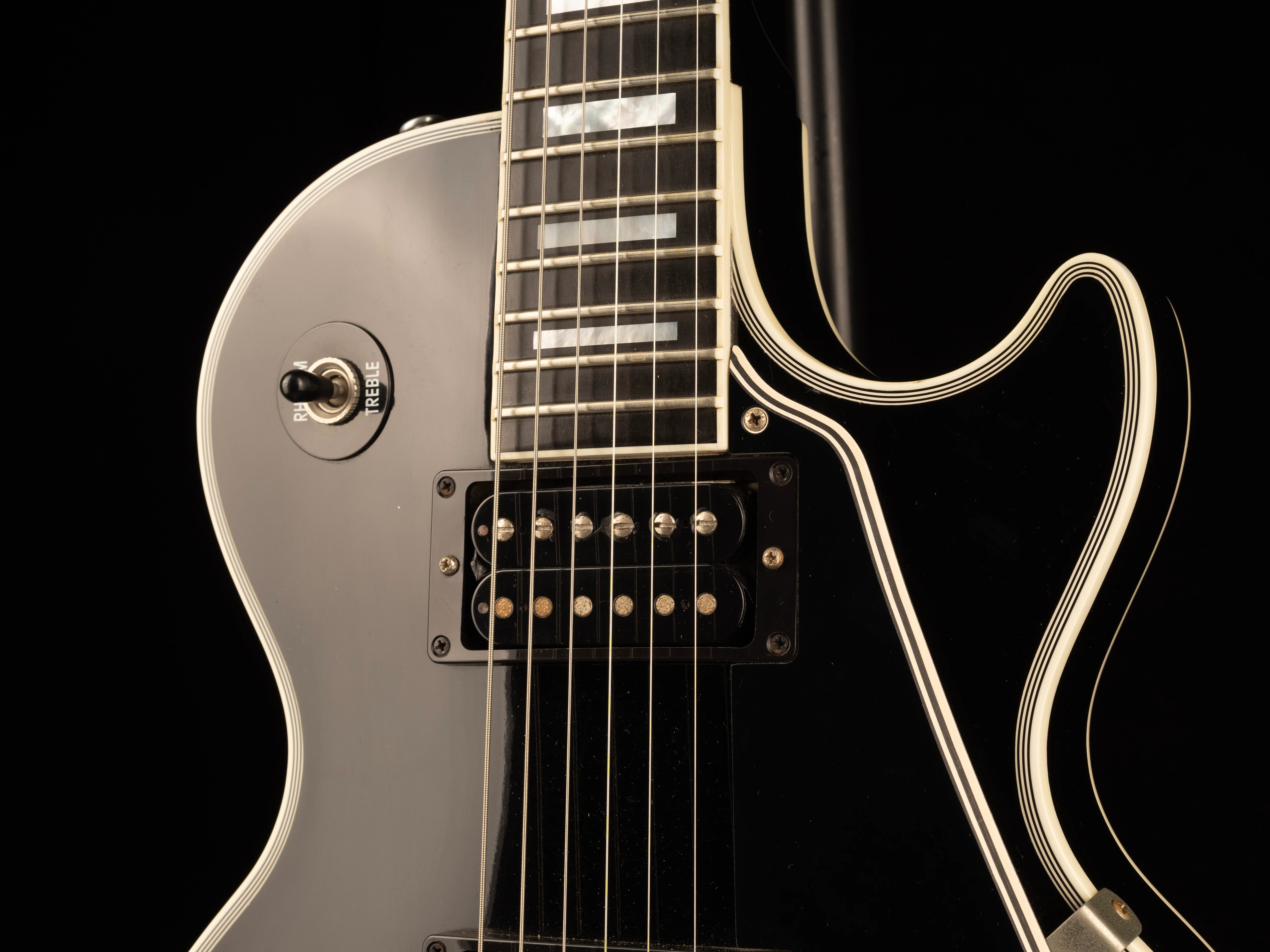 Pre Owned Gibson Custom Shop Les Paul Custom VOS Ebony With OHSC - Image 6