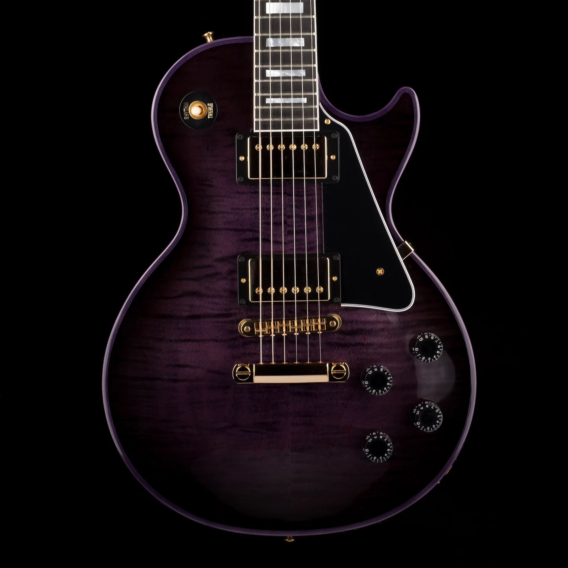 Pre Owned 2022 Gibson Custom Shop Les Paul Custom Purple Widow Burst With OHSC