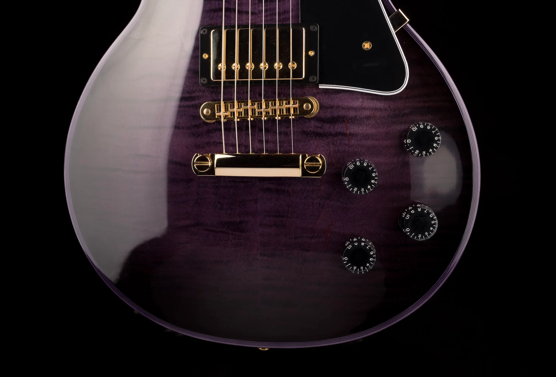 Pre Owned 2022 Gibson Custom Shop Les Paul Custom Purple Widow Burst With OHSC - Image 5