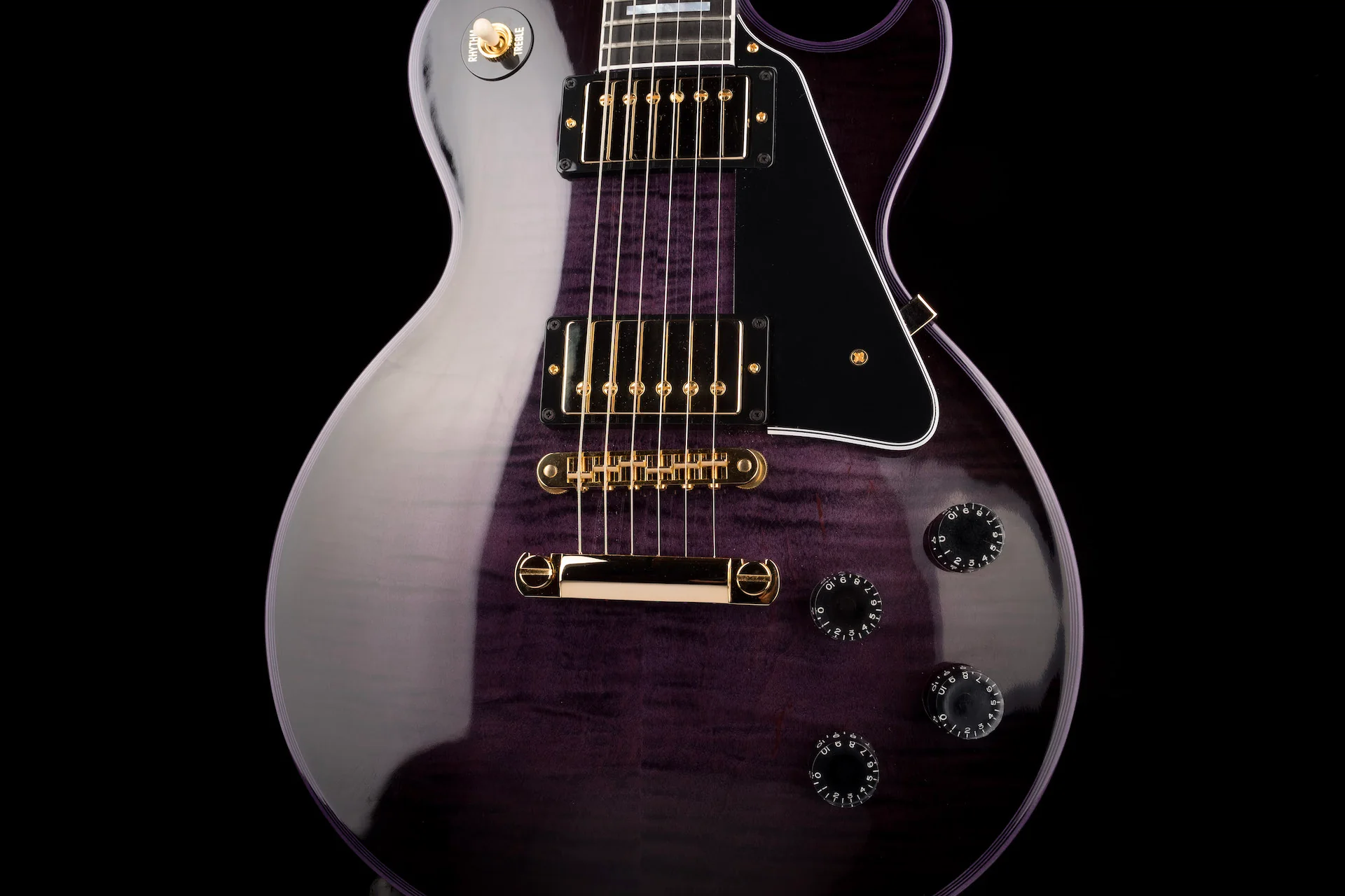 Pre Owned 2022 Gibson Custom Shop Les Paul Custom Purple Widow Burst With OHSC - Image 6