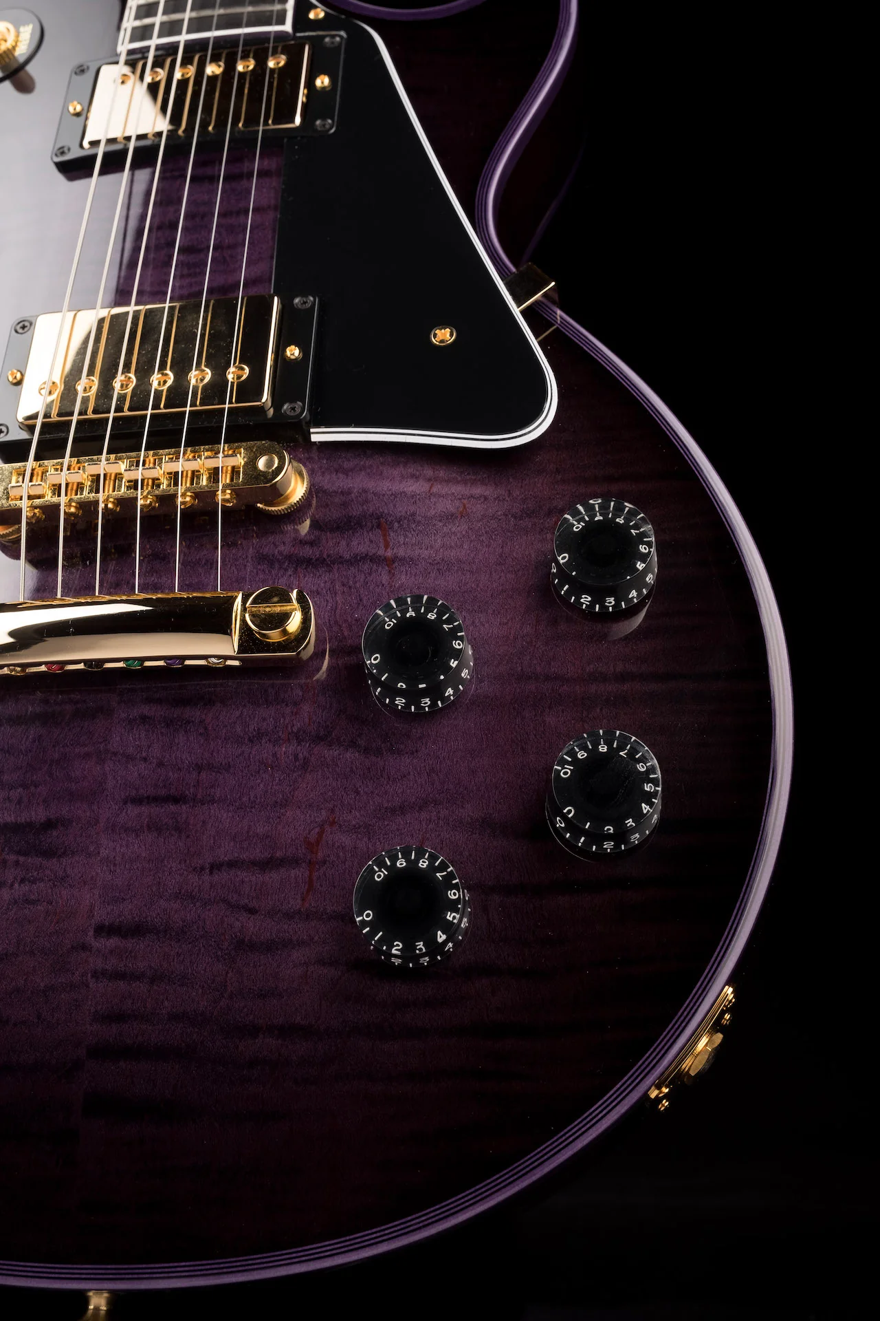 Pre Owned 2022 Gibson Custom Shop Les Paul Custom Purple Widow Burst With OHSC - Image 8