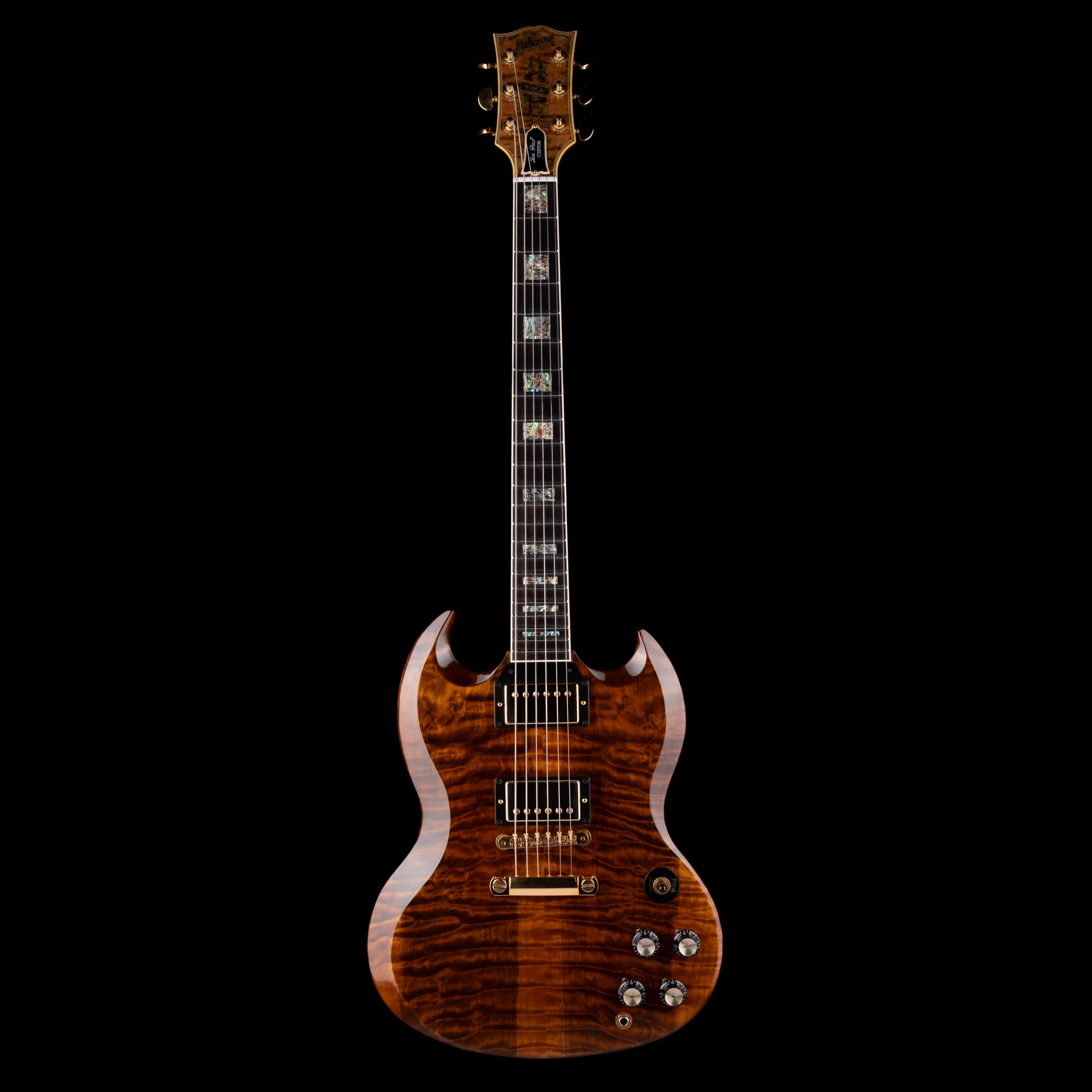 Pre Owned Gibson Custom Shop NAMM Exclusive SG Custom Elegant Quilt Natural with OHSC - Image 2