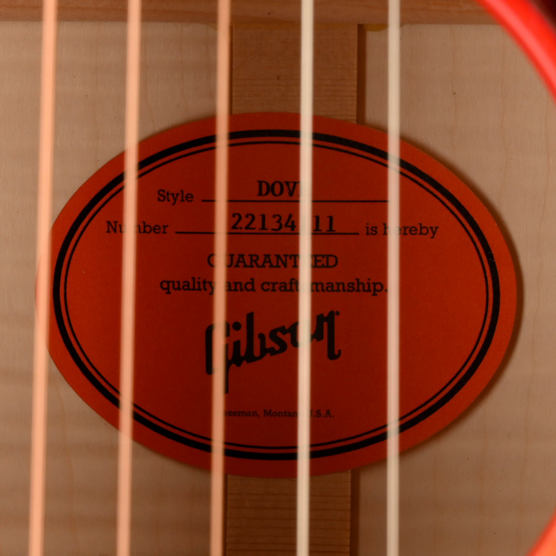 Used 2024 Gibson Dove Original Vintage Cherry Sunburst Acoustic Electric Guitar W OHSC - Image 9