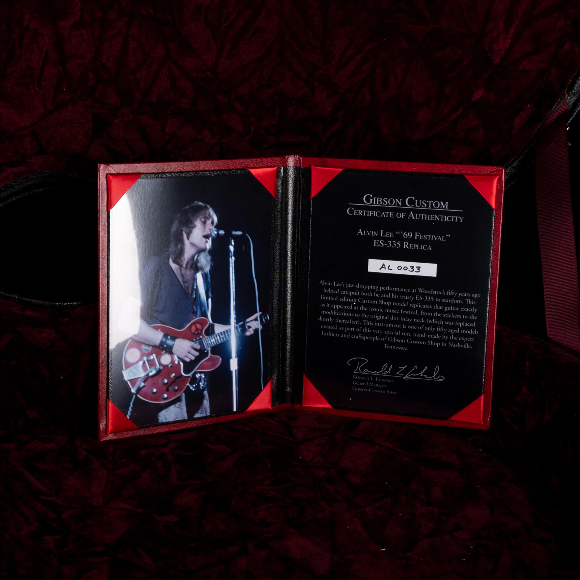 Pre-Owned 2019 Gibson Limited Edition Alvin Lee '69 Festival ES-335 Cherry With OHSC - Image 17