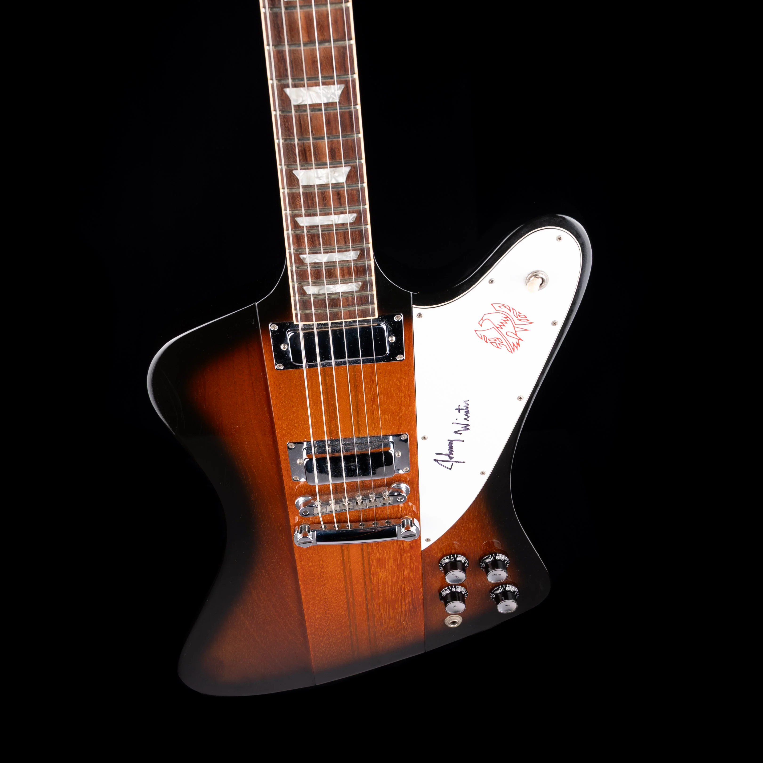 Pre Owned 1997 Gibson Firebird Signed by Johnny Winter With OHSC - Image 3